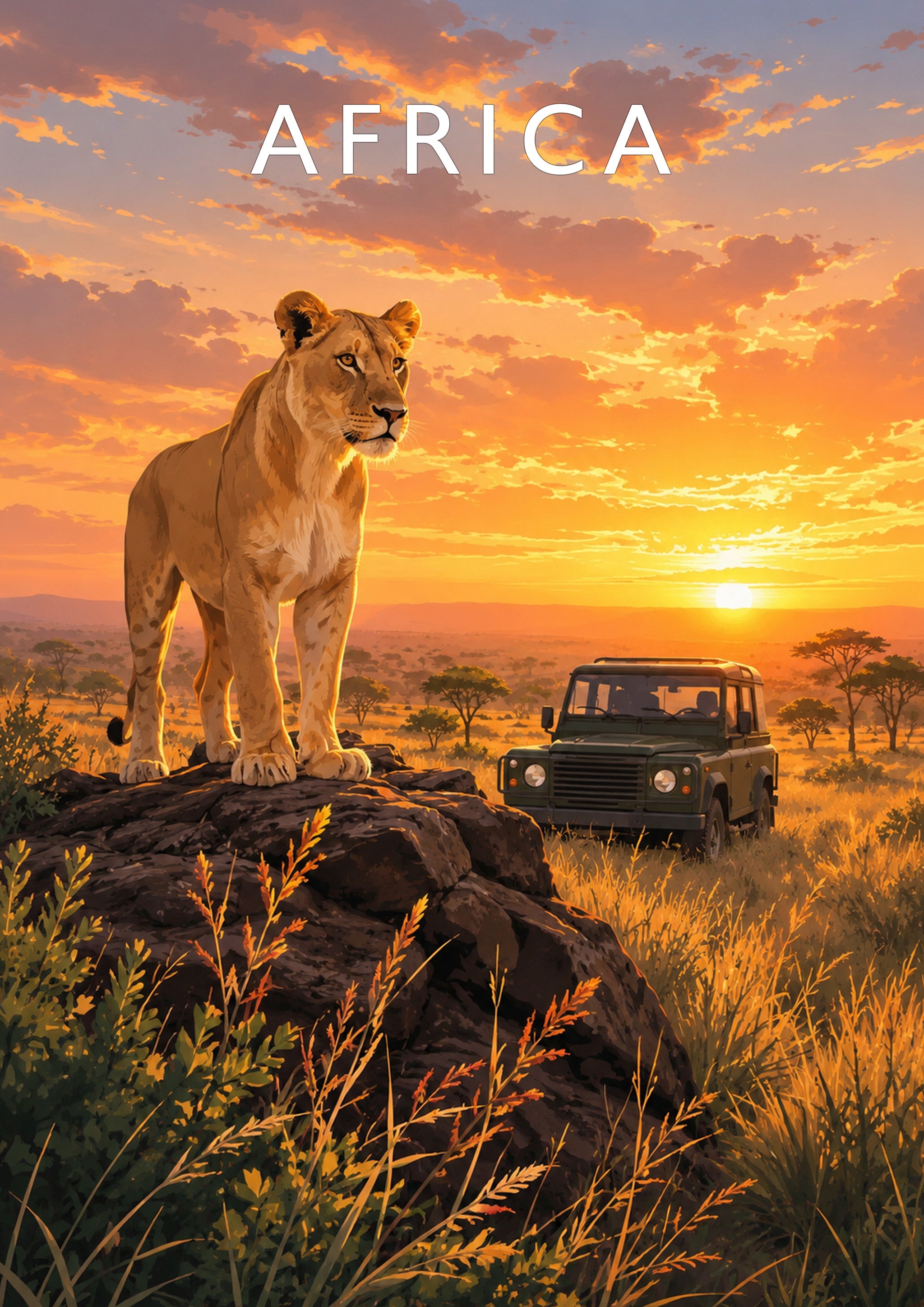 Africa Travel Poster - A4 travel poster print