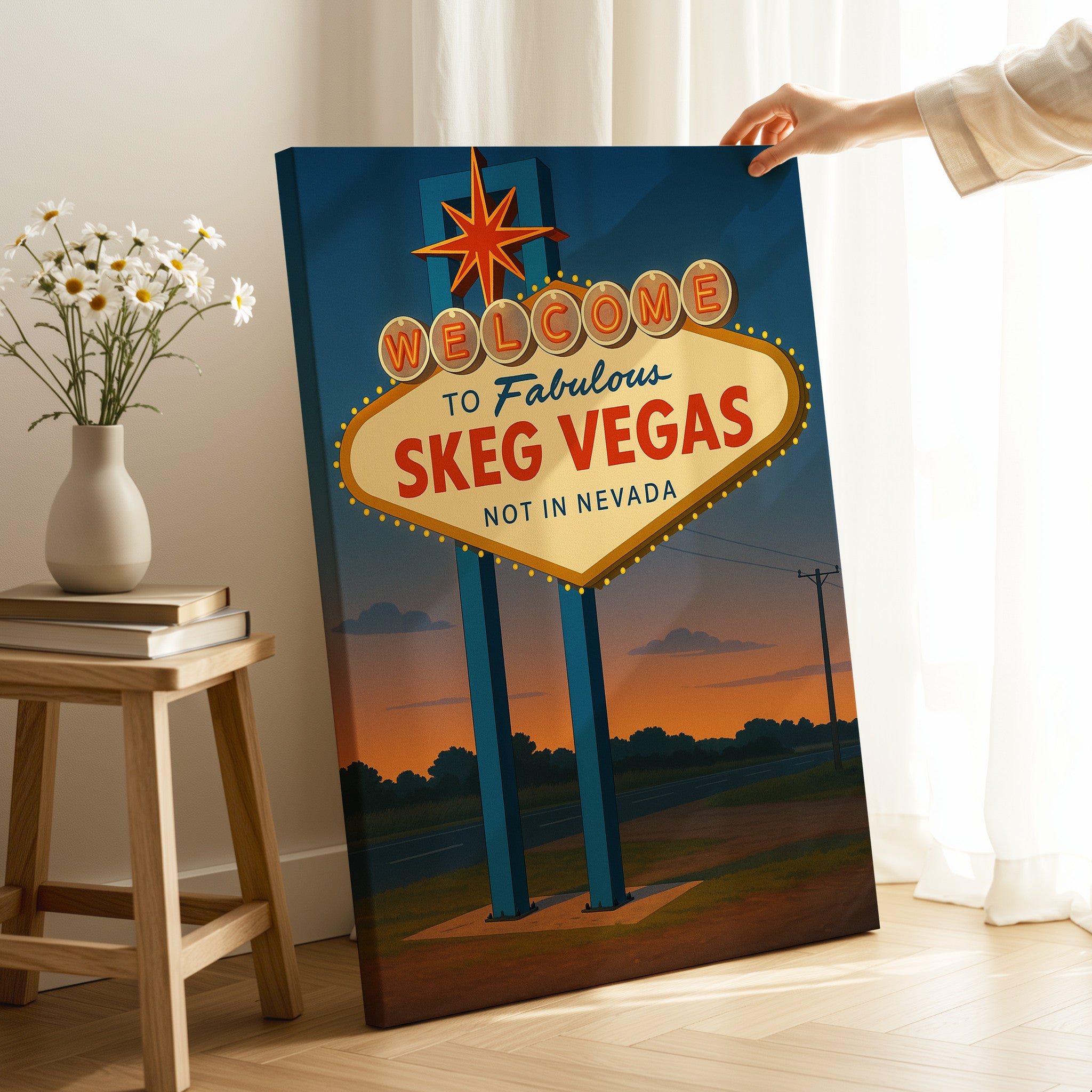 Skegness Travel Poster as a gallery-wrapped canvas