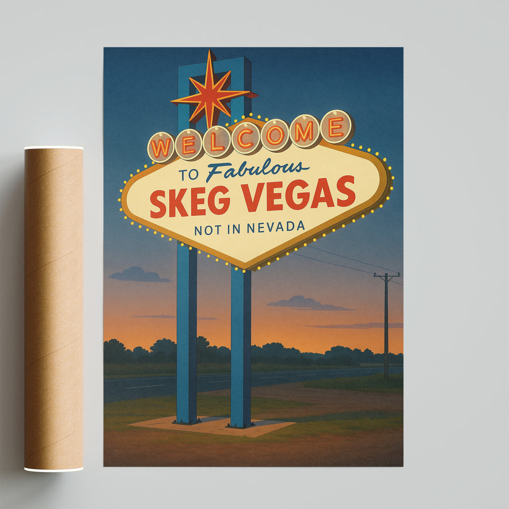 Skegness Travel Poster - fine art print with shipping tube