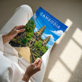 Cambodia Travel Poster - A4 print held in hand