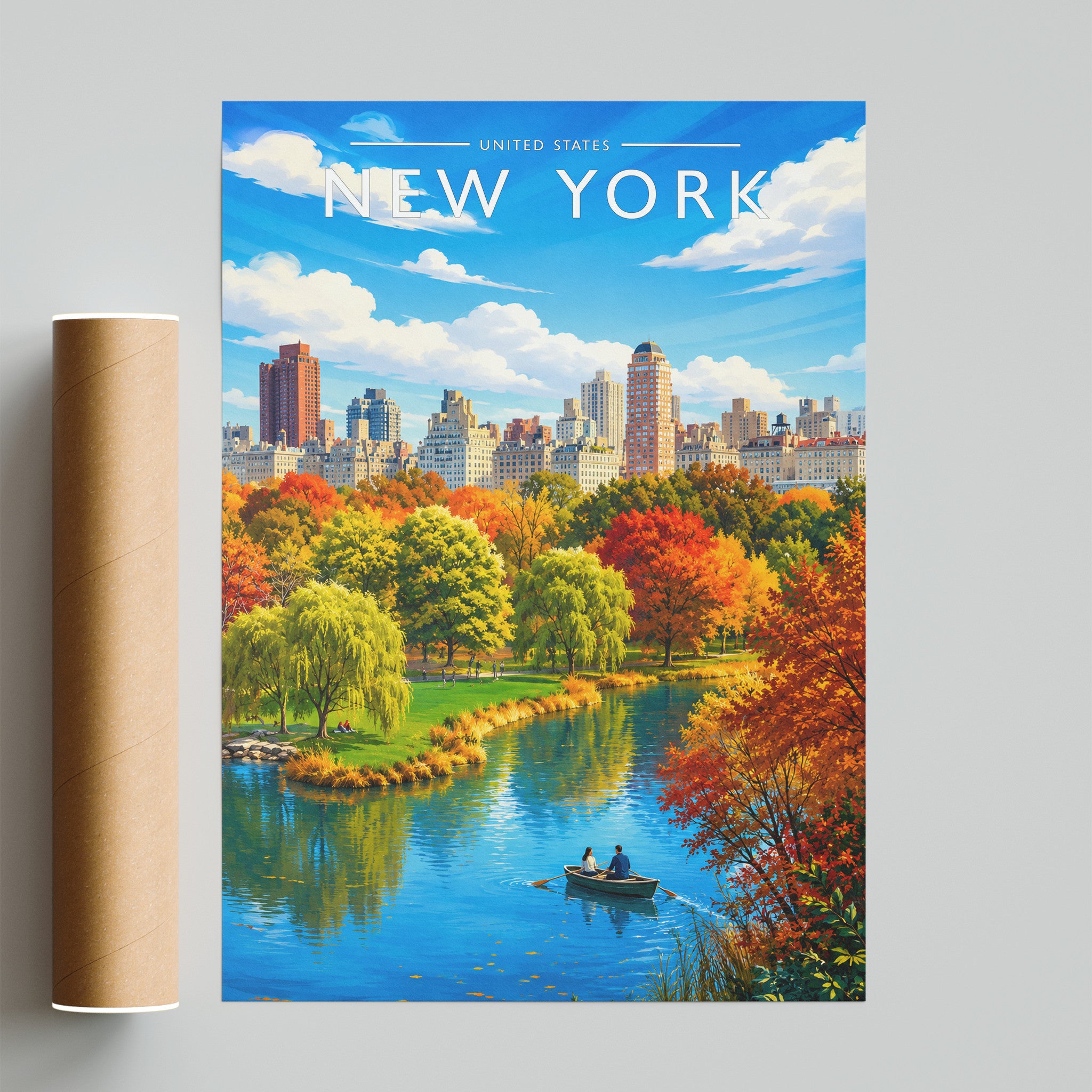 New York #5 Travel Poster - fine art print with shipping tube