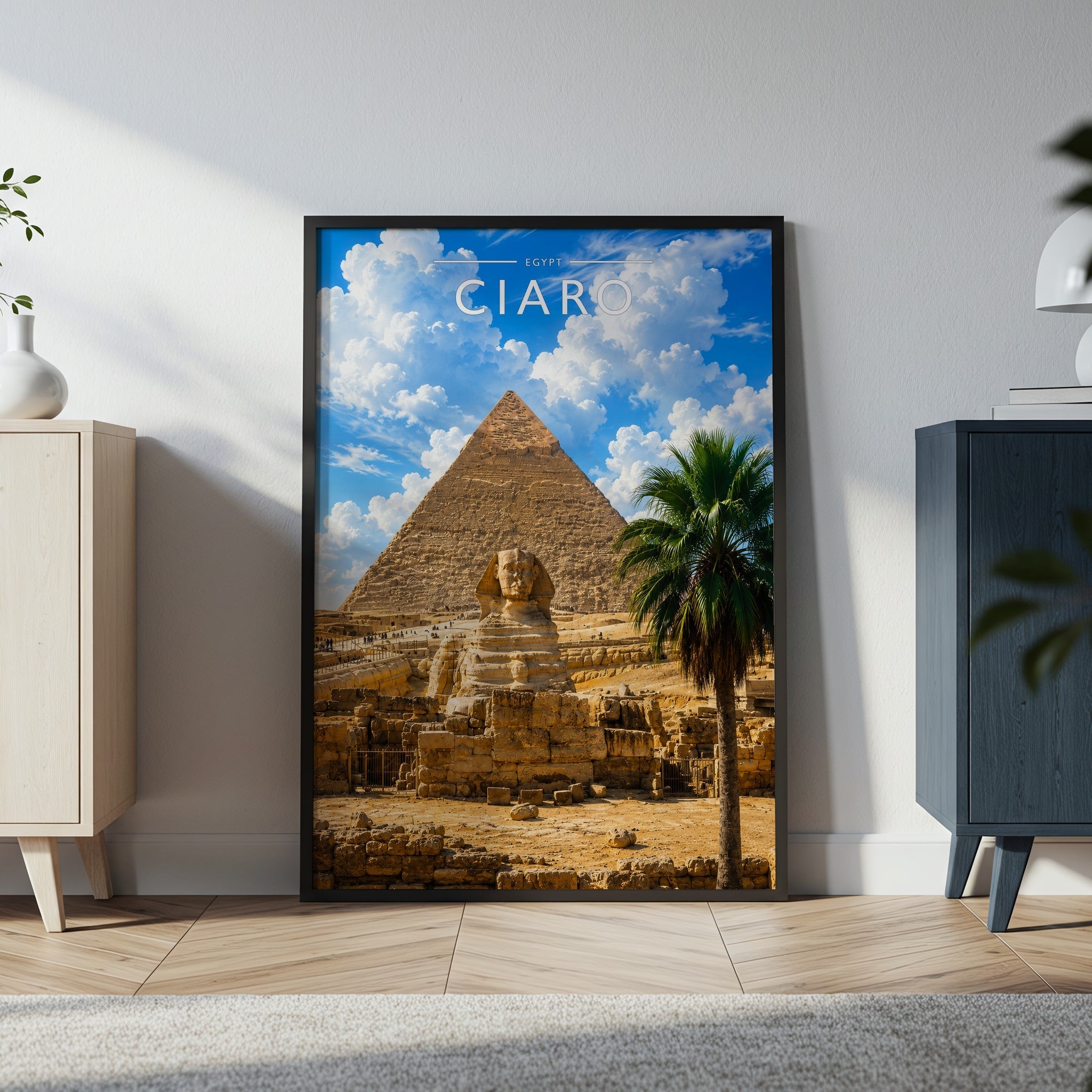 Cairo #2 Travel Poster in a black frame