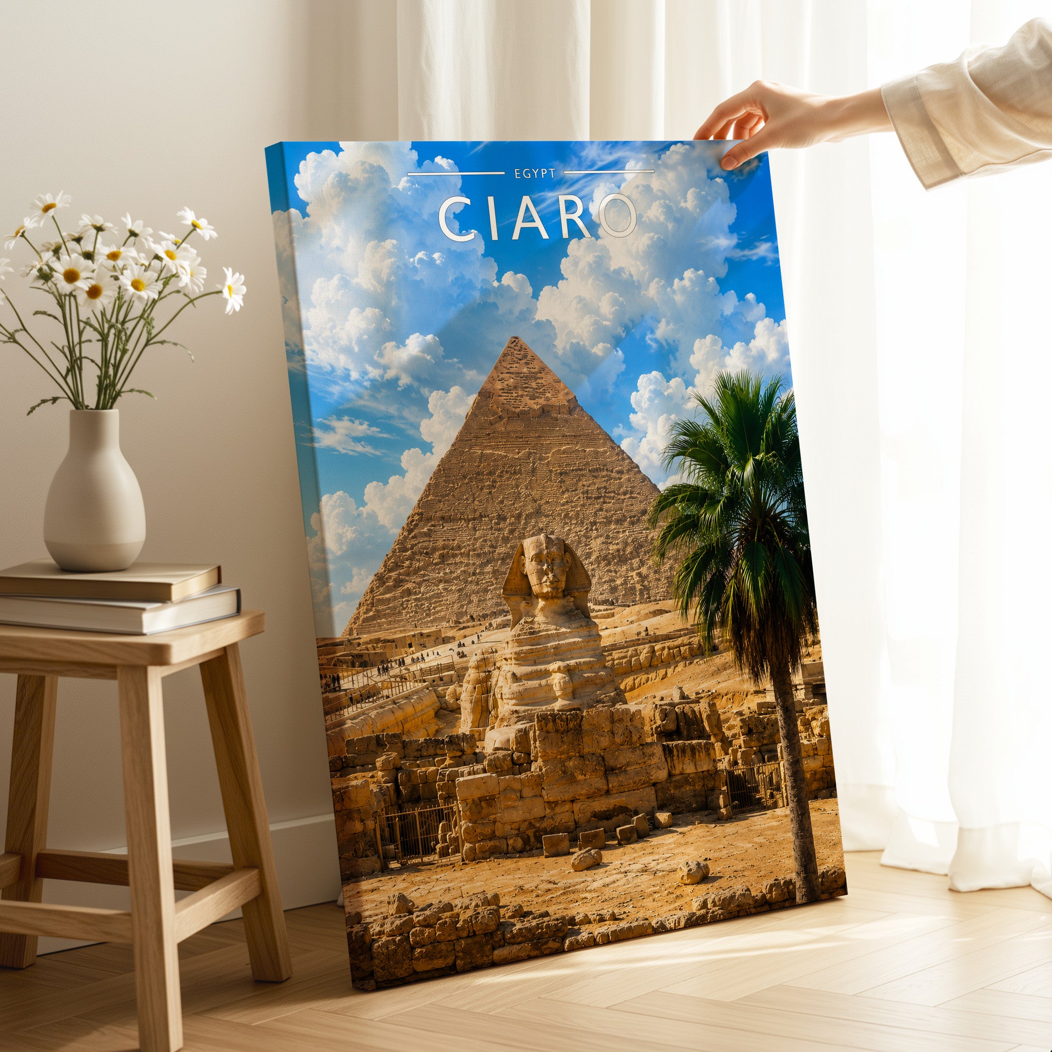 Cairo #2 Travel Poster as a gallery-wrapped canvas