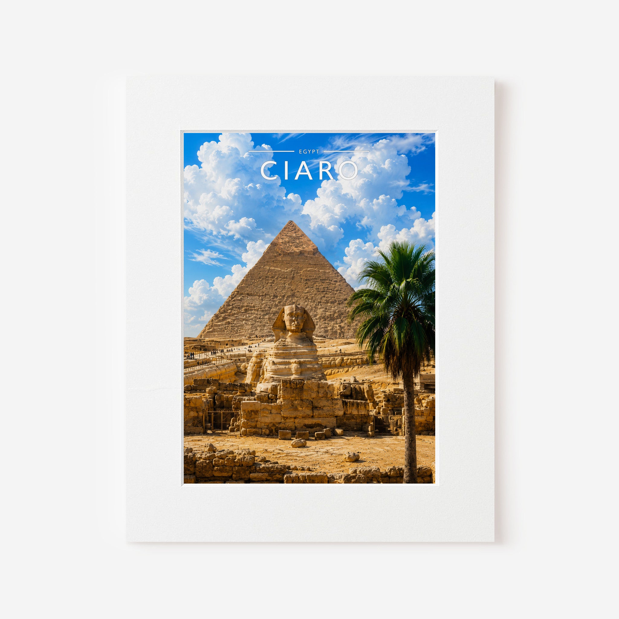 Cairo #2 Travel Poster in a white mount