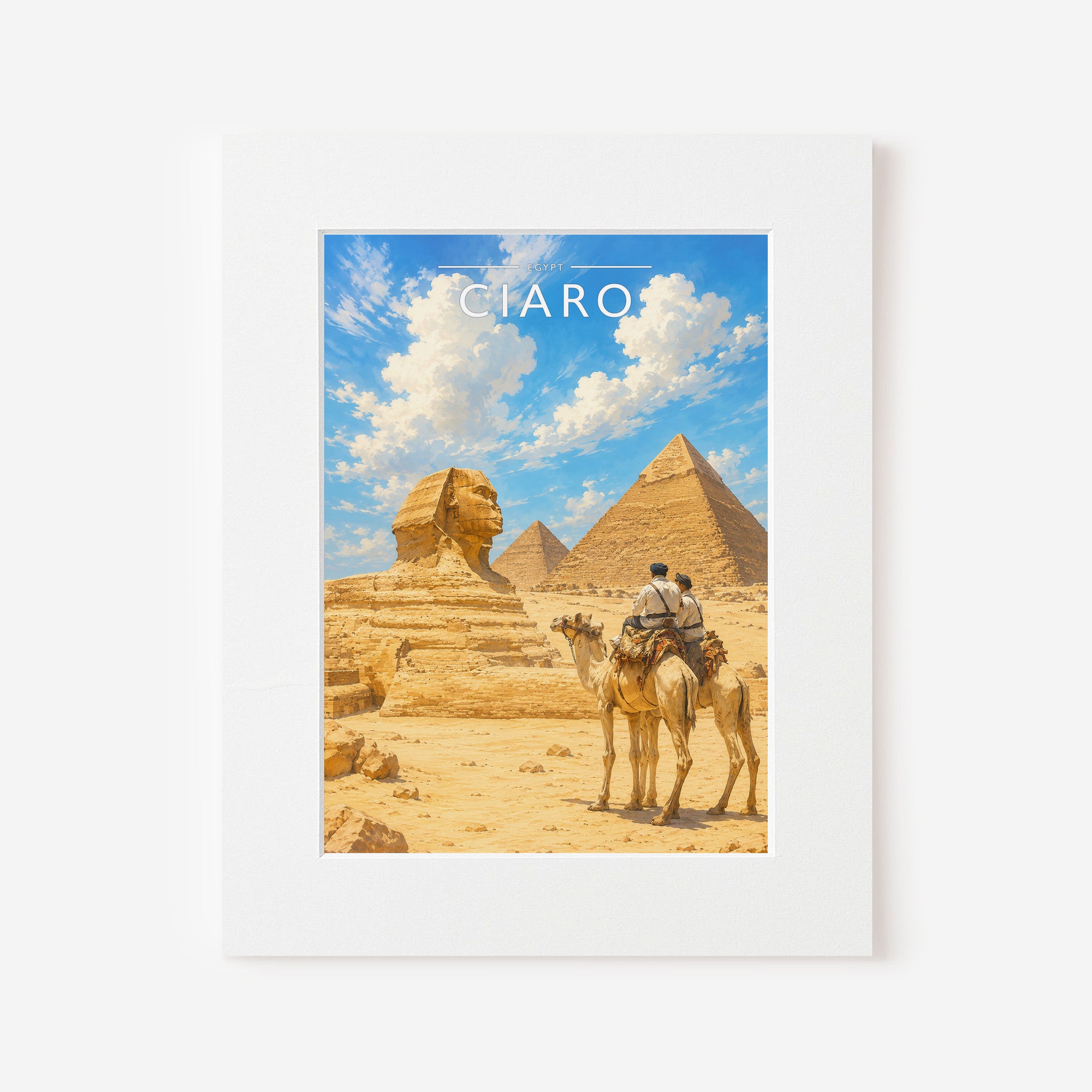 Cairo #3 Travel Poster in a white mount