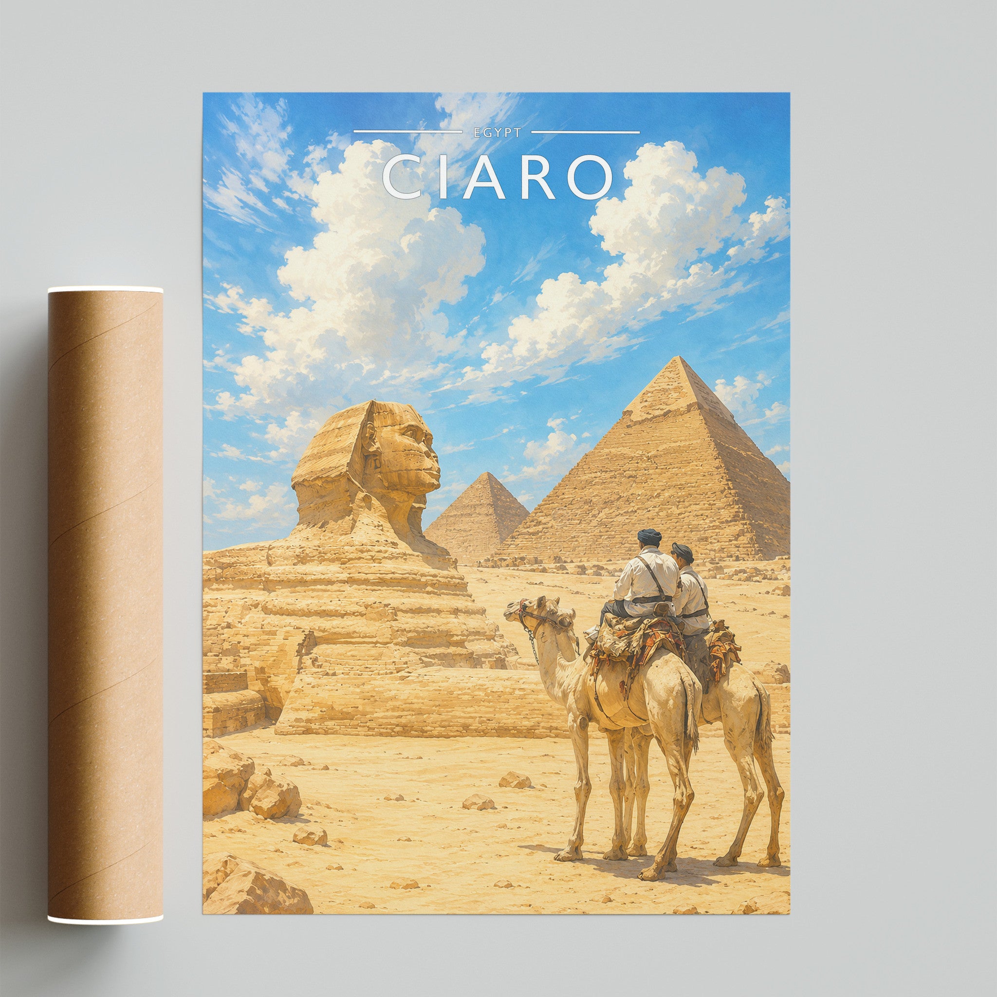 Cairo #3 Travel Poster - fine art print with shipping tube