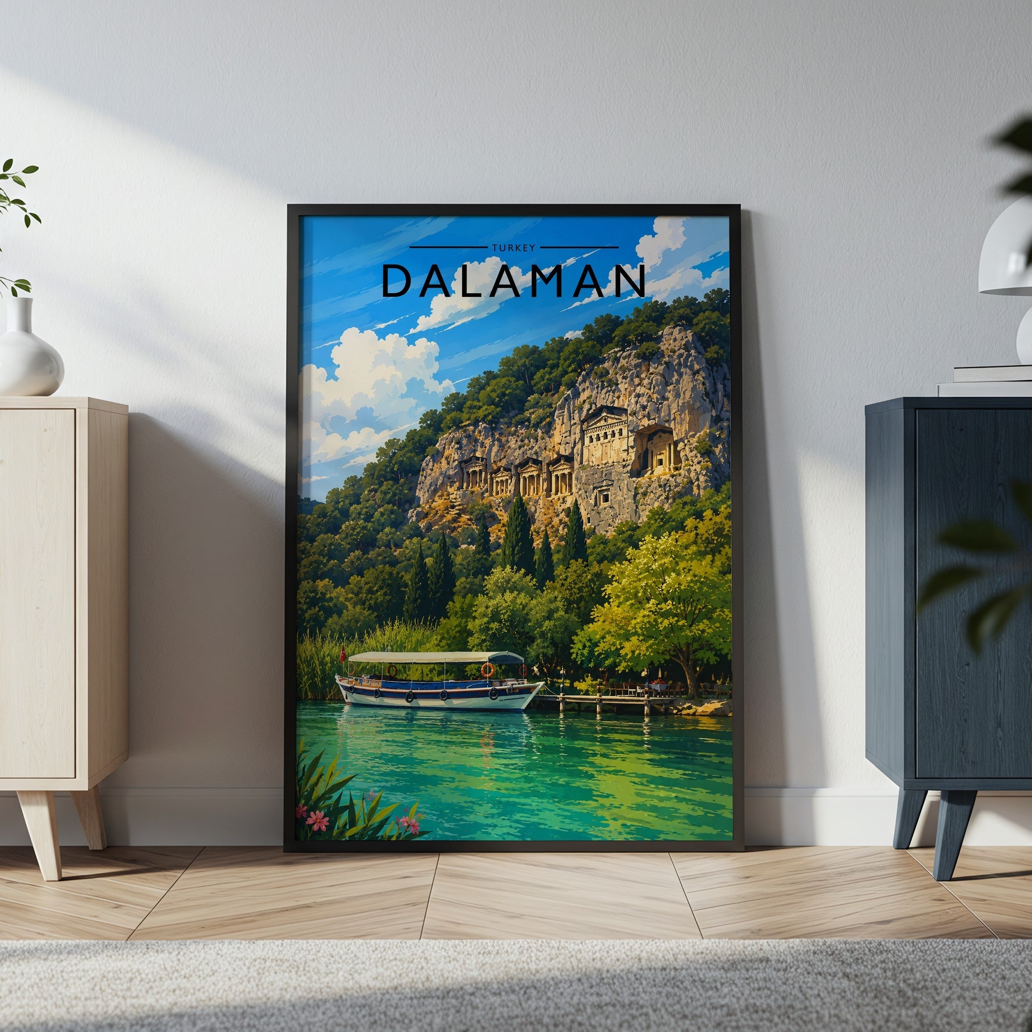 Dalaman #2 Travel Poster in a black frame