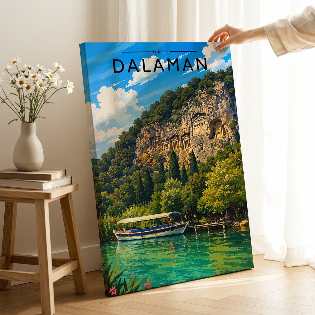 Dalaman #2 Travel Poster as a gallery-wrapped canvas