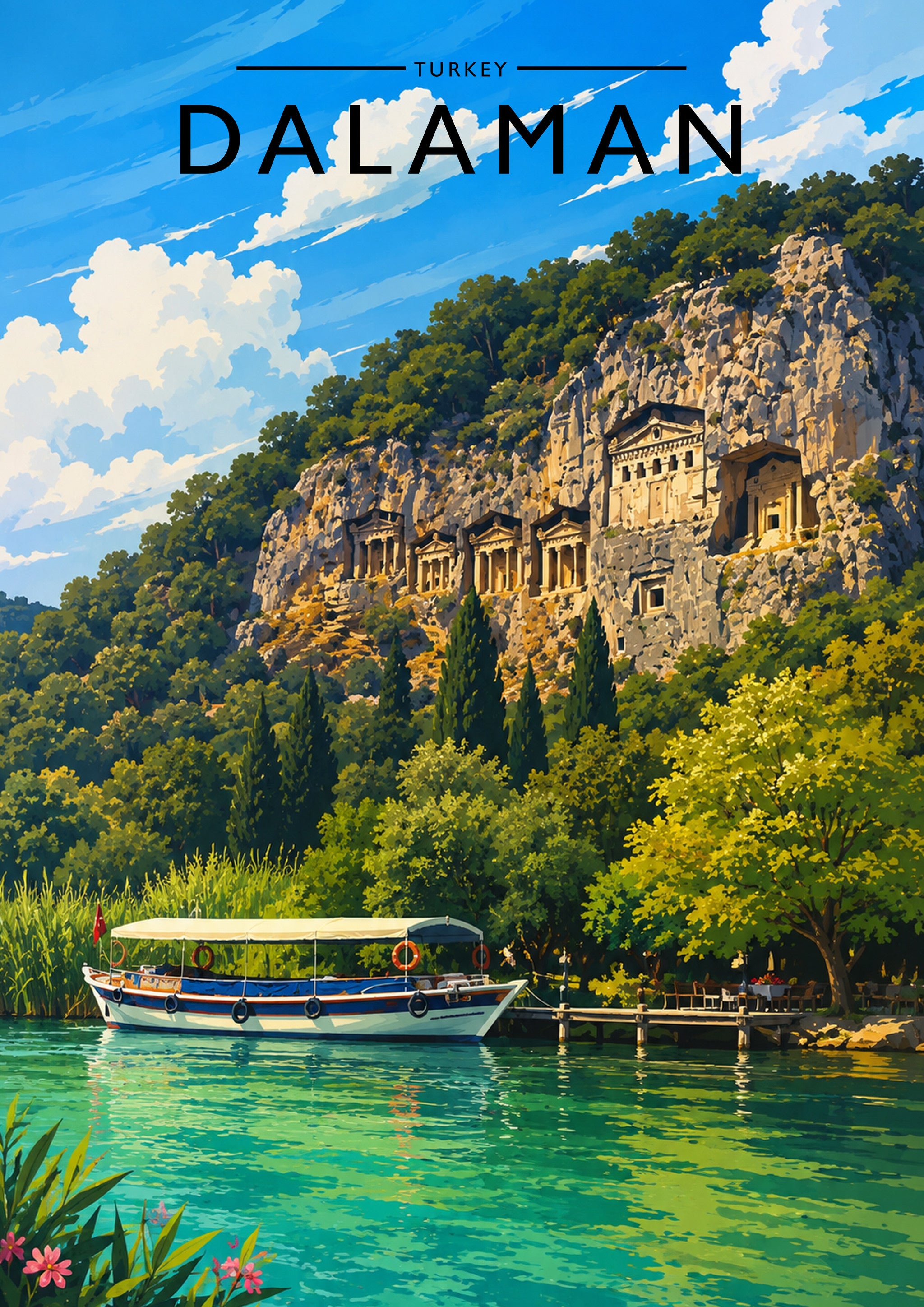 Dalaman #2 Travel Poster - A4 travel poster print