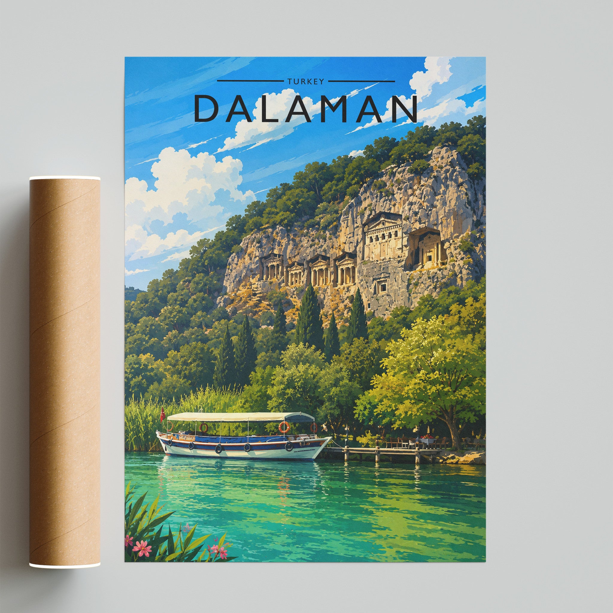 Dalaman #2 Travel Poster - fine art print with shipping tube