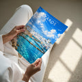 Paros #2 Travel Poster - A4 print held in hand
