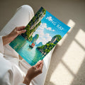 Ha Long Bay Travel Poster - A4 print held in hand