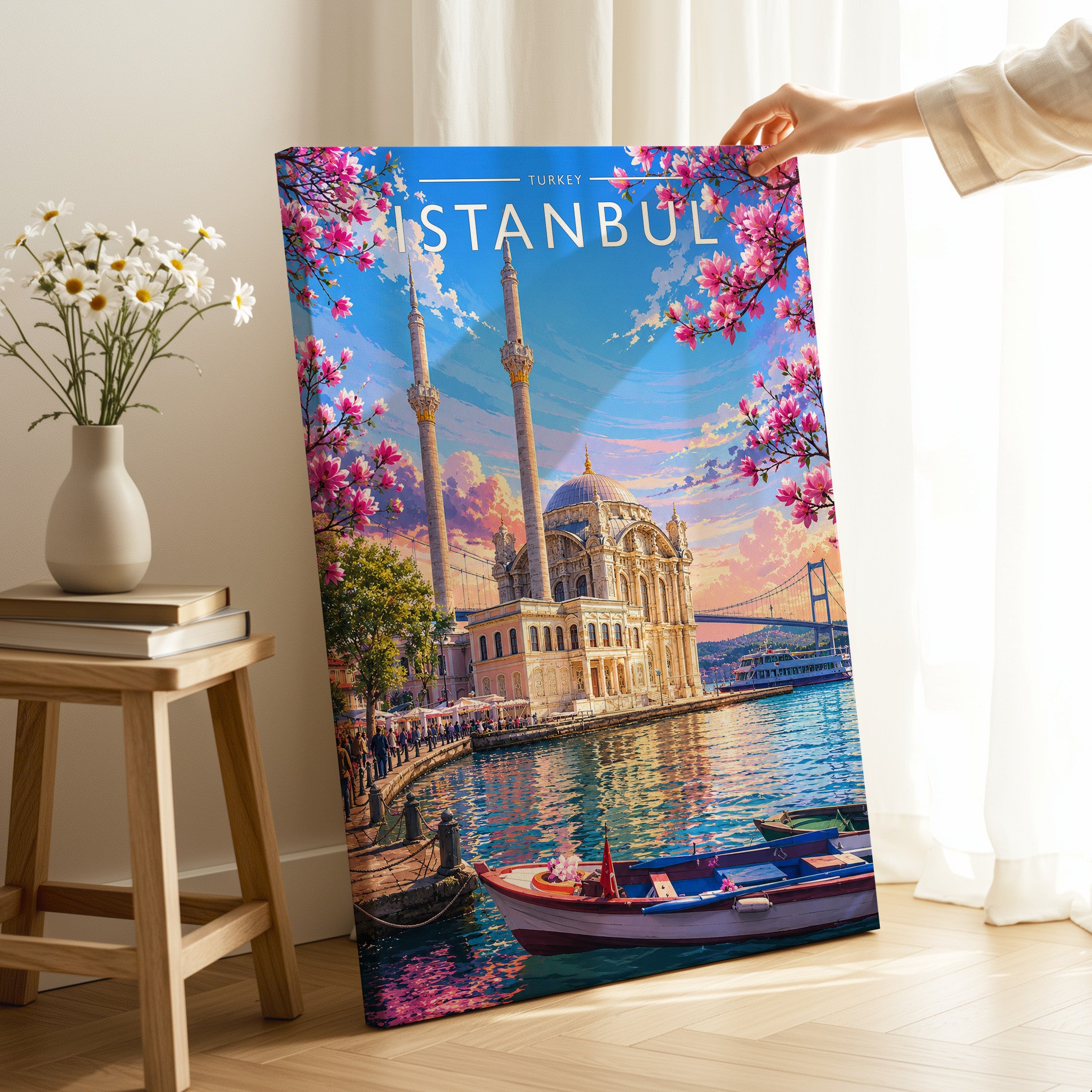 Istanbul #2 Travel Poster as a gallery-wrapped canvas