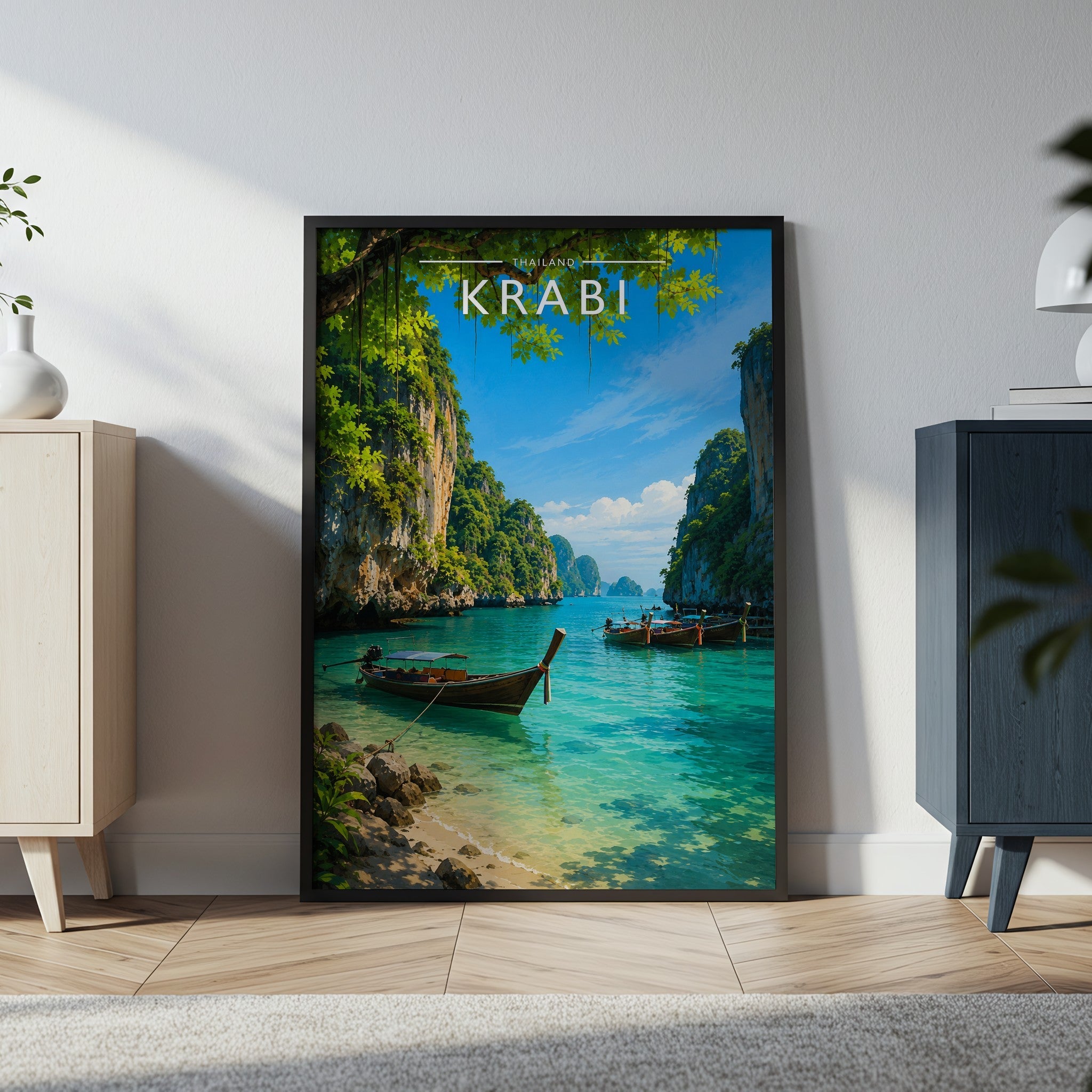 Krabi #2 Travel Poster in a black frame