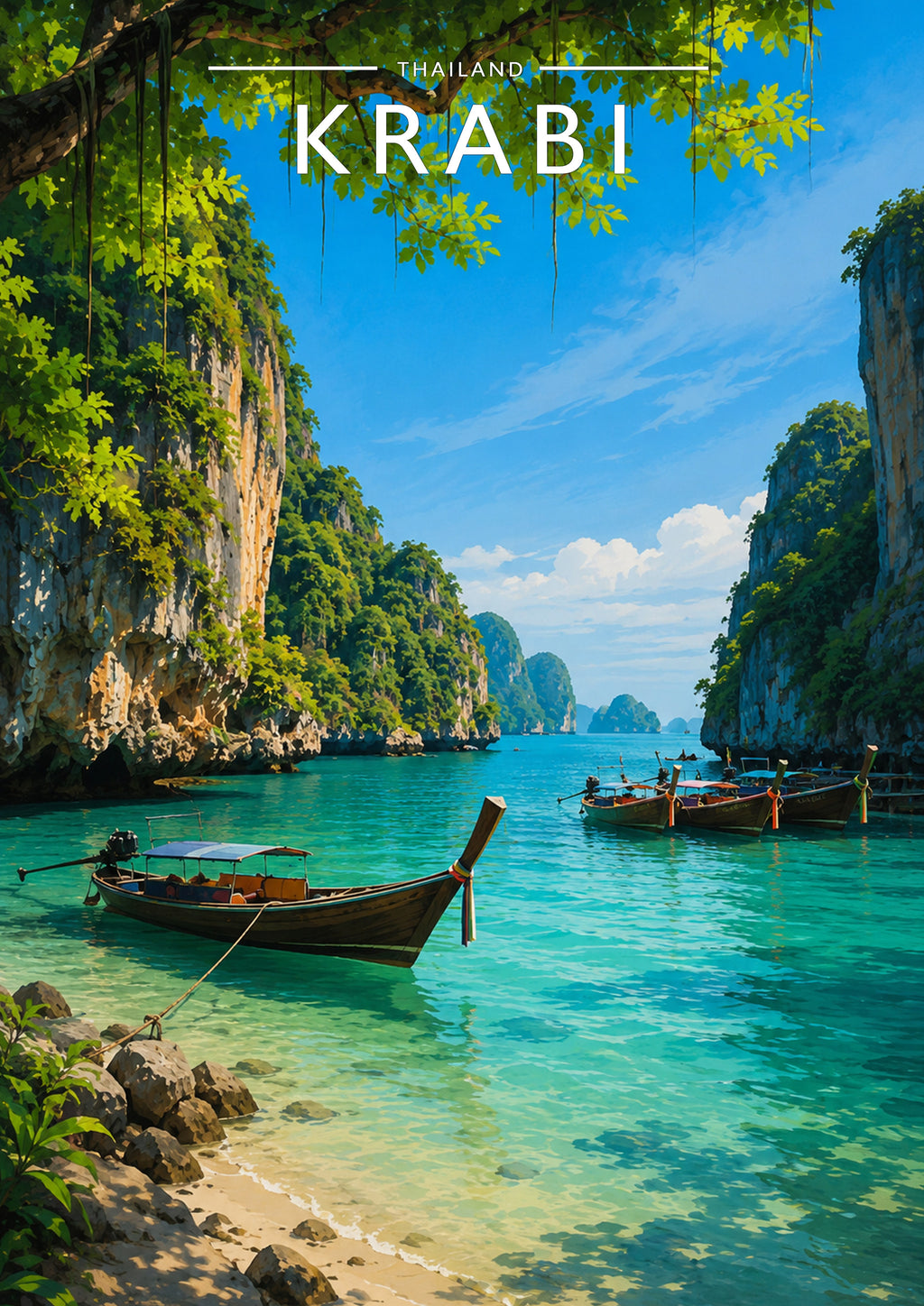 Krabi #2 Travel Poster - A4 travel poster print