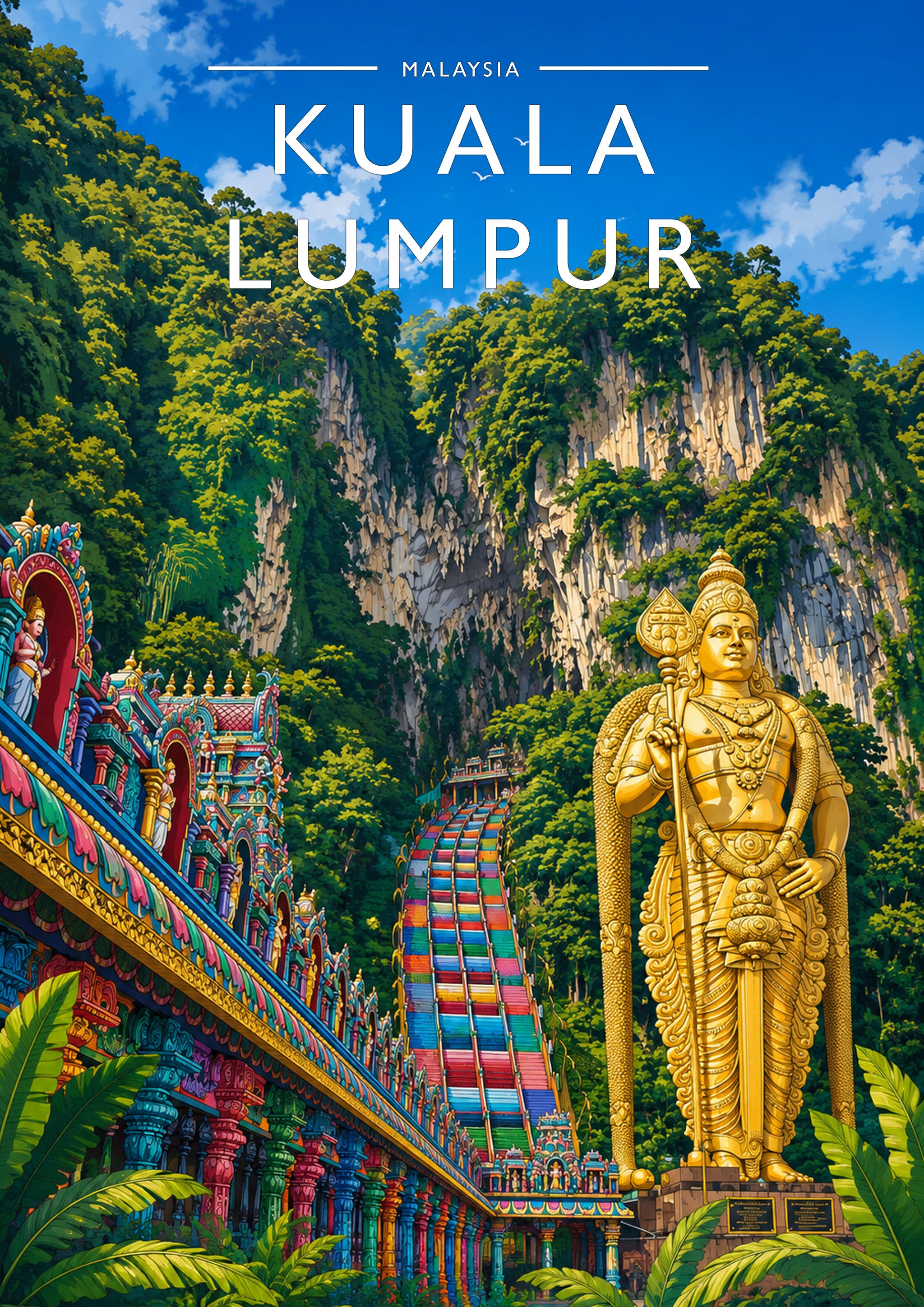 Kuala Lumpur Travel Poster - A4 travel poster print