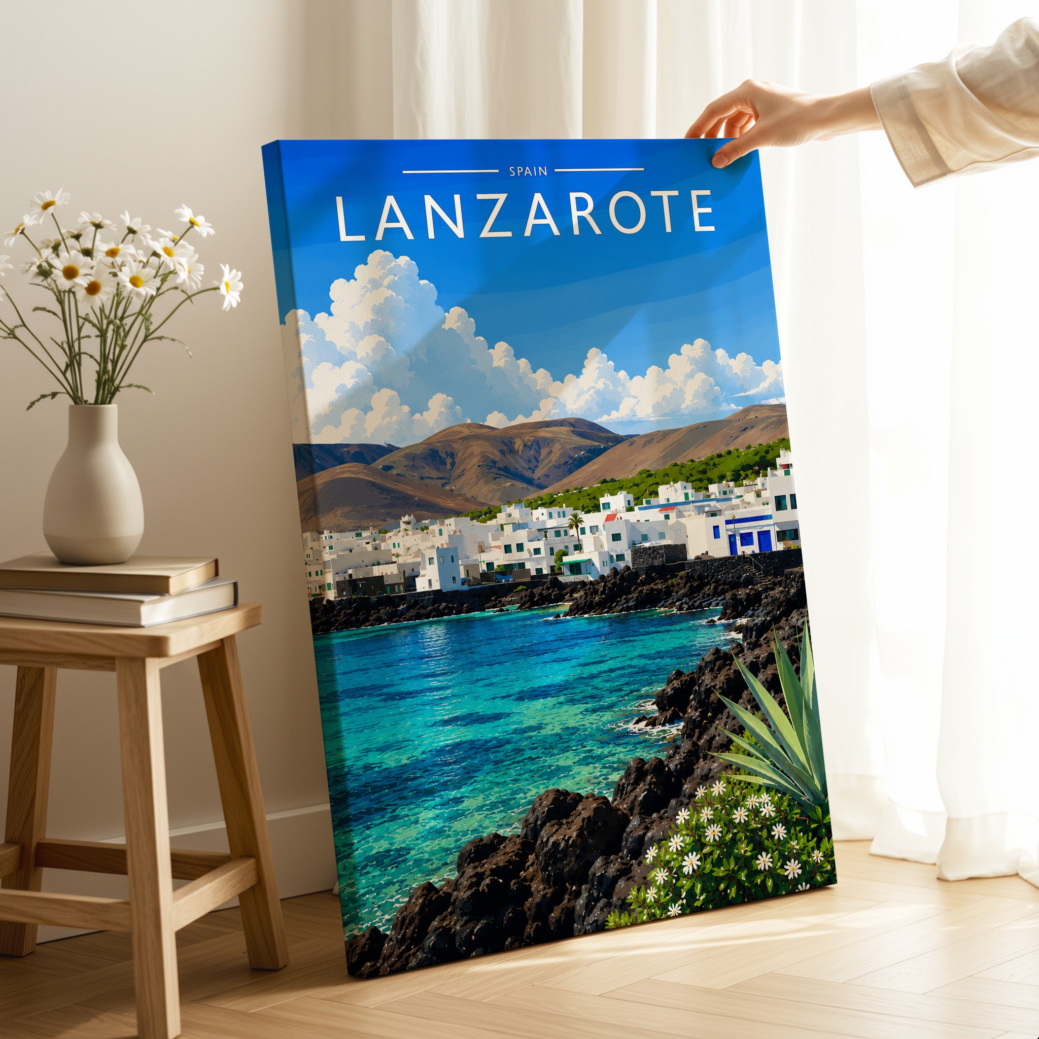 Lanzarote #3 Travel Poster as a gallery-wrapped canvas