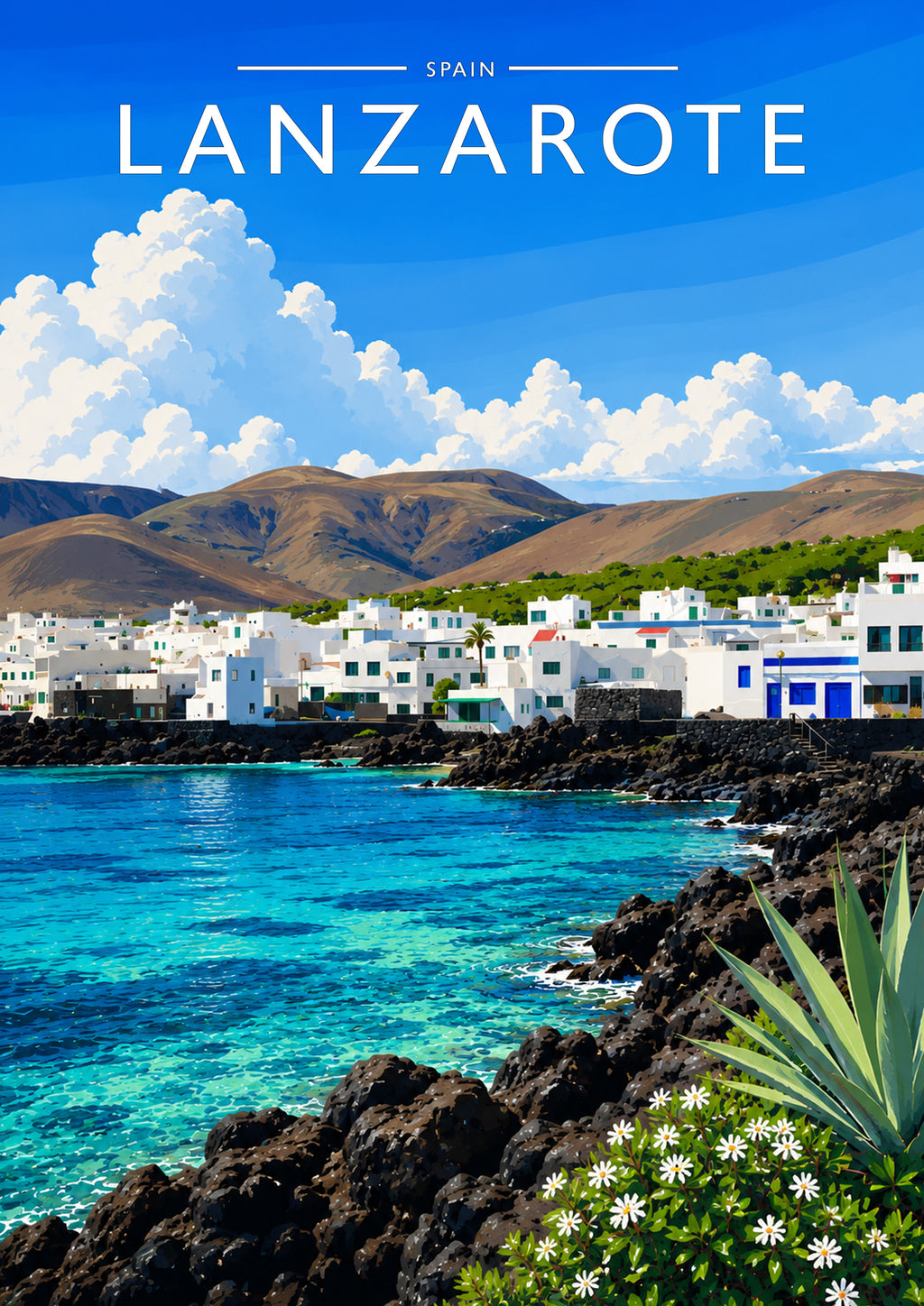 Lanzarote #3 Travel Poster - A4 travel poster print