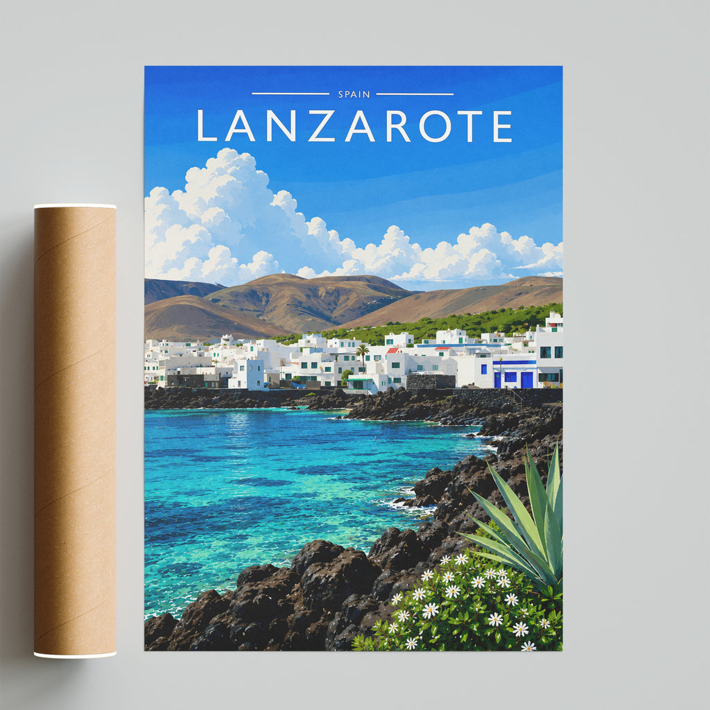 Lanzarote #3 Travel Poster - fine art print with shipping tube
