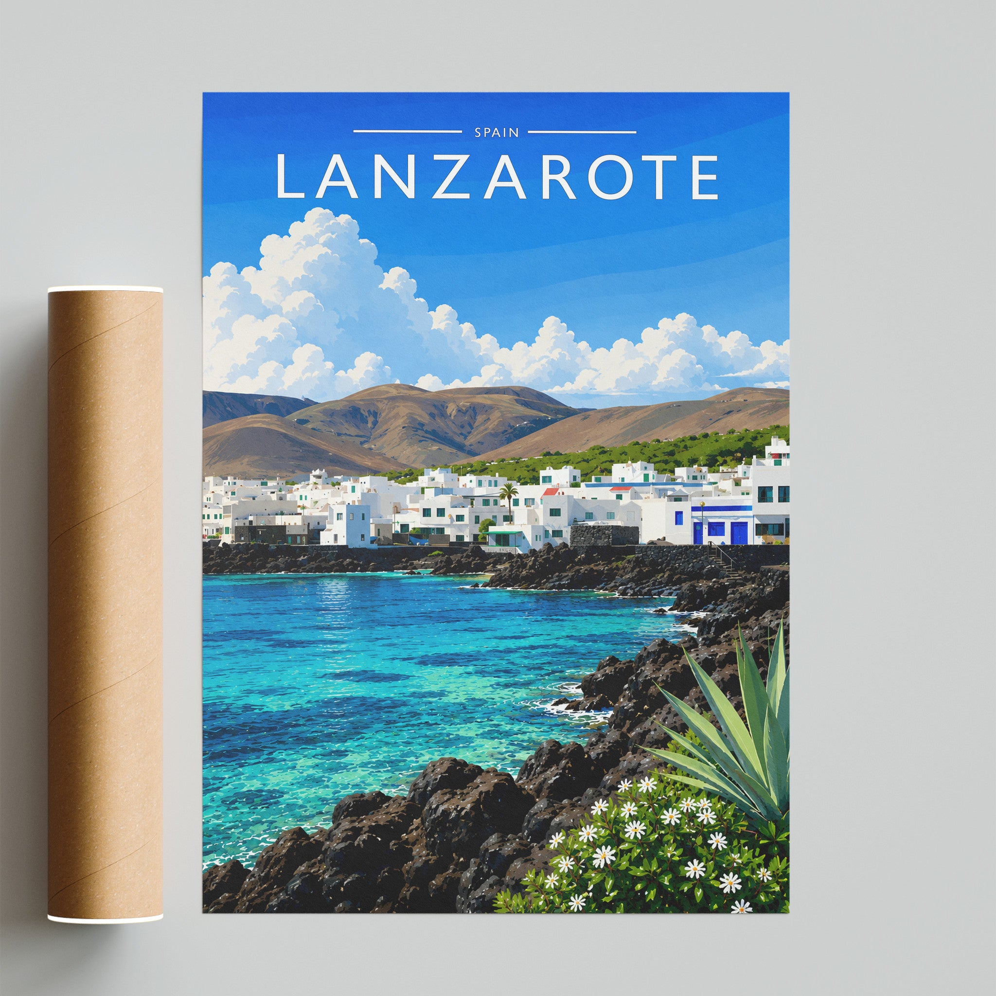 Lanzarote #3 Travel Poster - fine art print with shipping tube