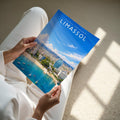 Limassol Travel Poster - A4 print held in hand