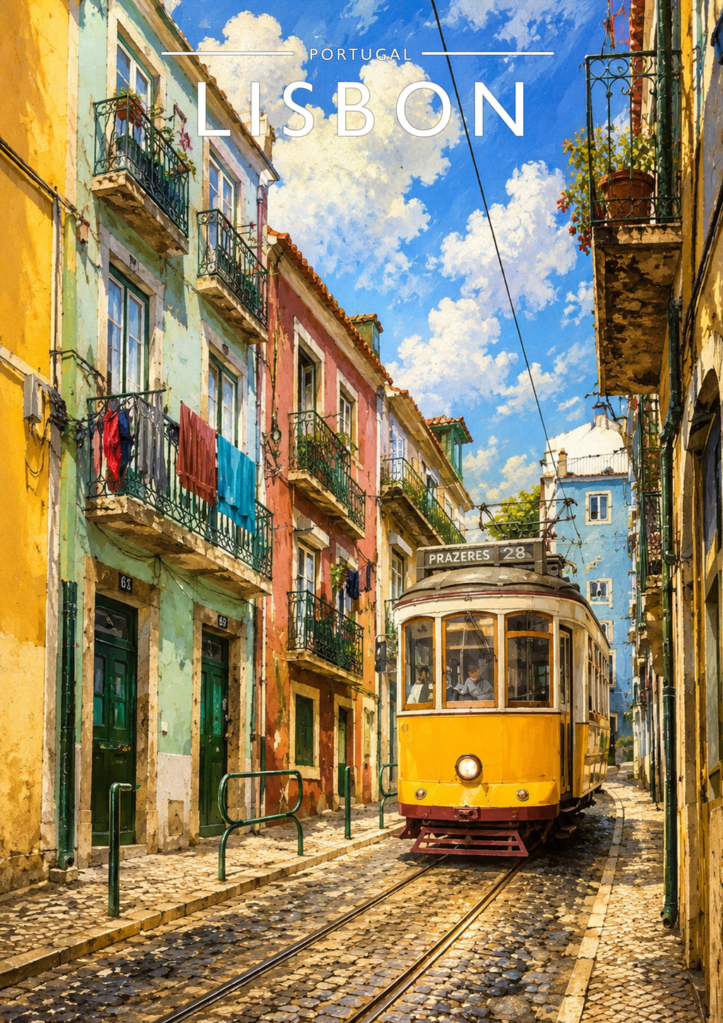 Lisbon #2 Travel Poster - A4 travel poster print