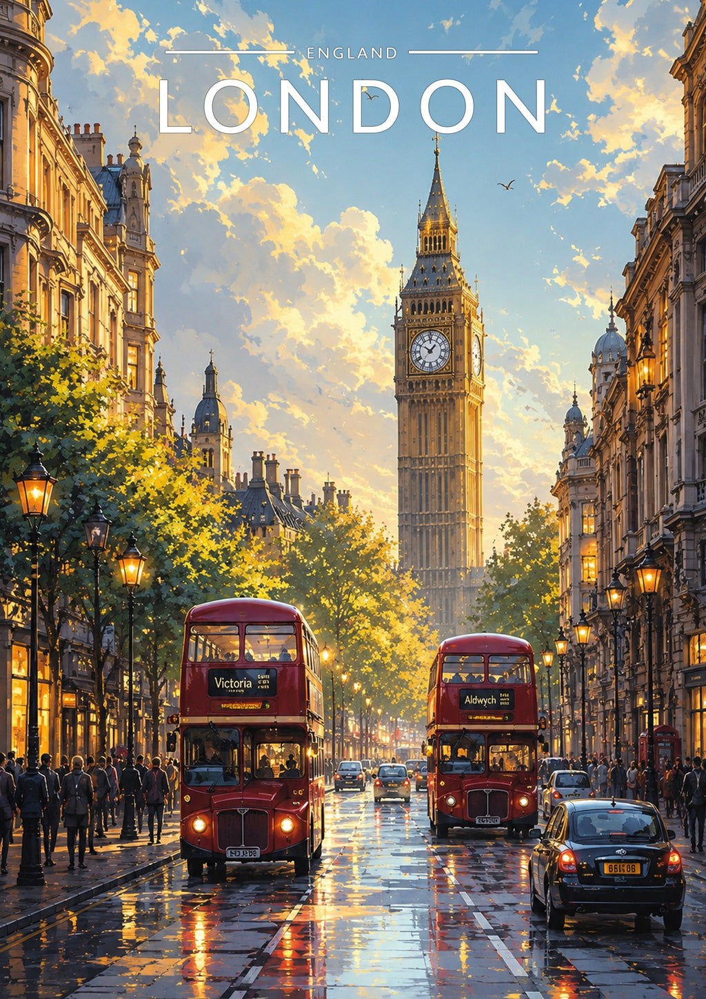 London #9 Travel Poster - A4 travel poster print