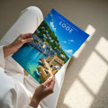 Looe Travel Poster - A4 print held in hand