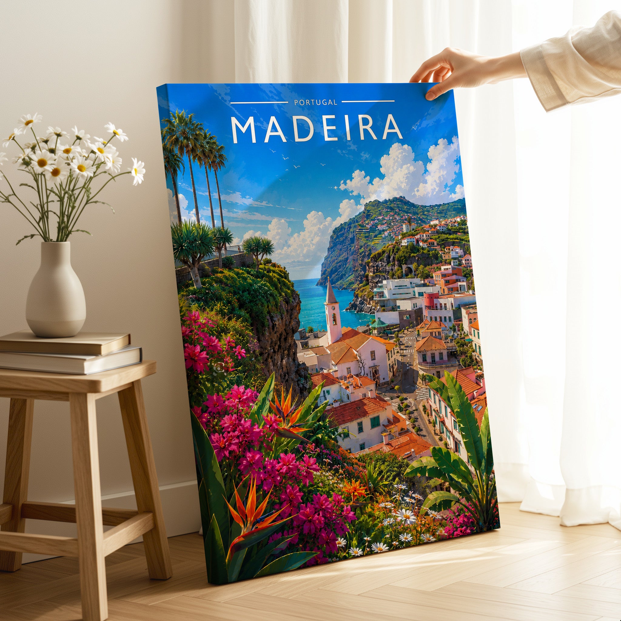 Madeira Travel Poster as a gallery-wrapped canvas