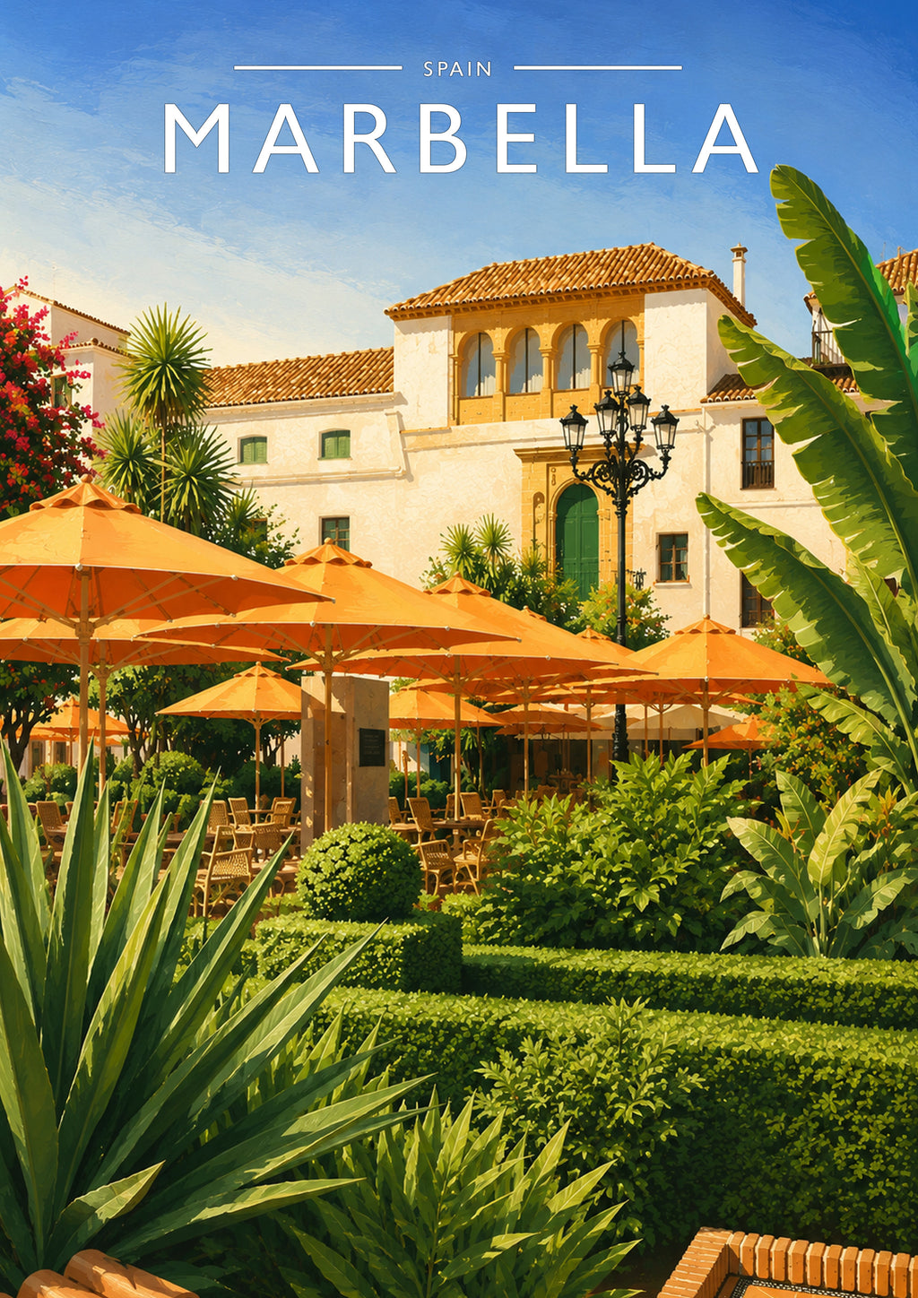 Marbella #3 Travel Poster - A4 travel poster print