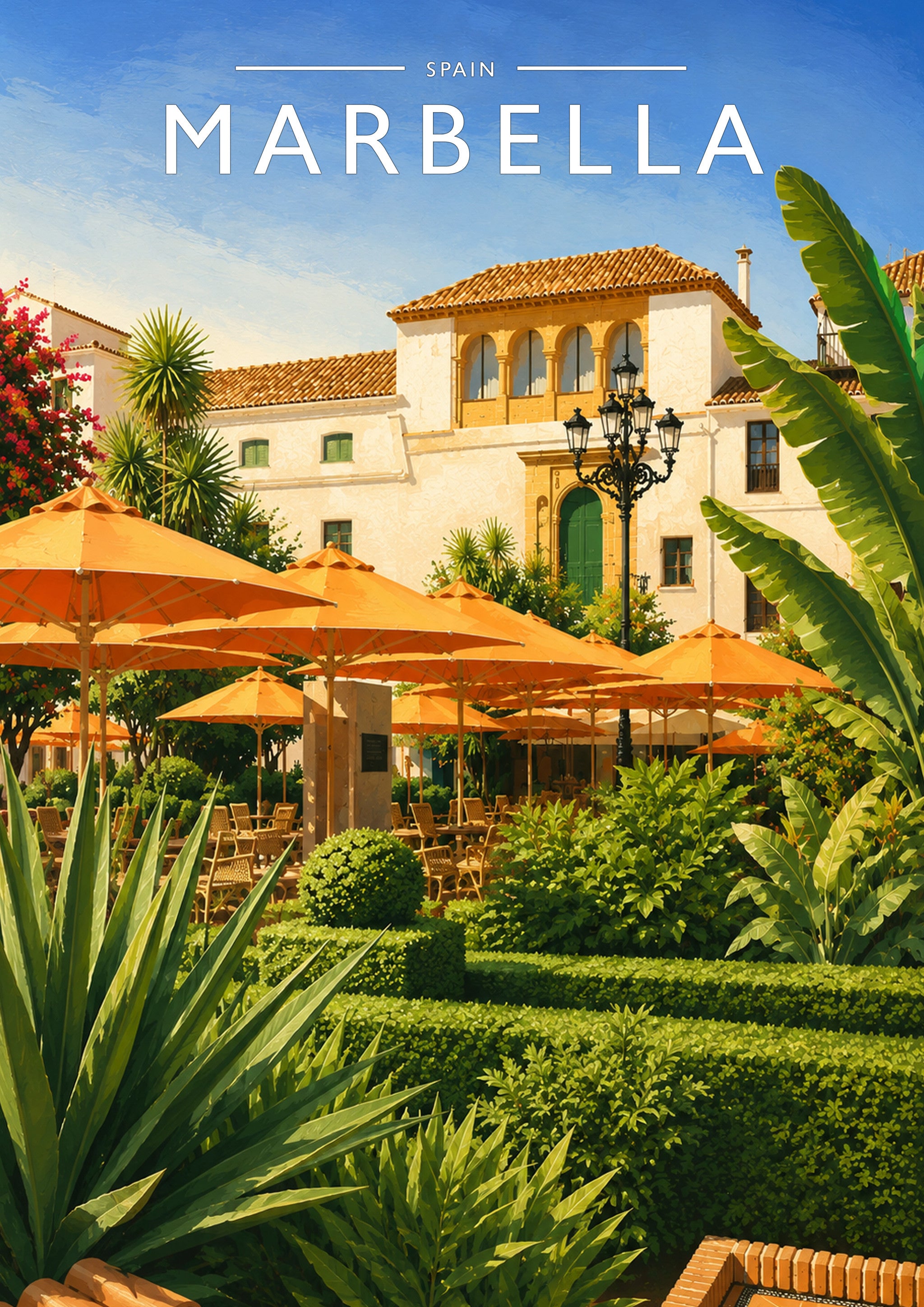 Marbella #3 Travel Poster - A4 travel poster print