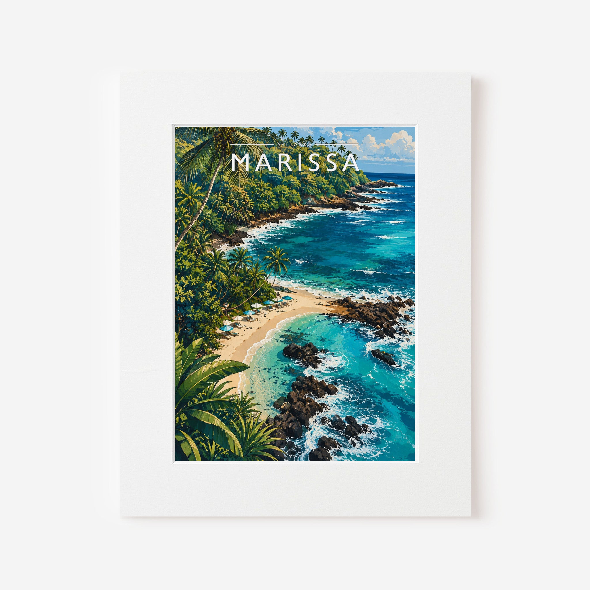Marissa Travel Poster in a white mount