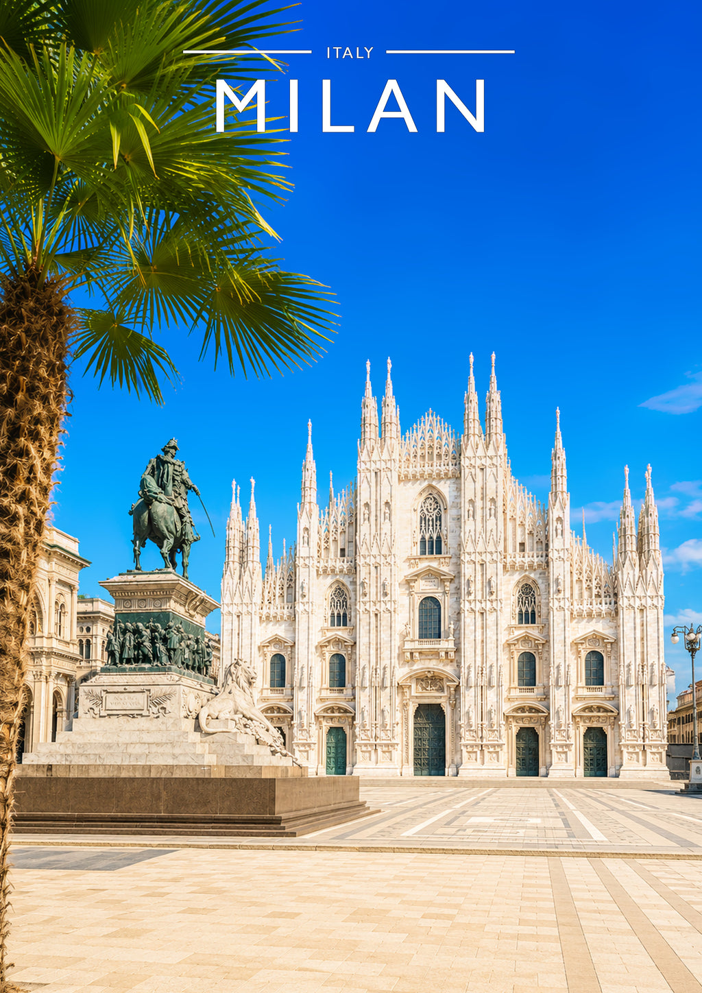 Milan Travel Poster - A4 travel poster print