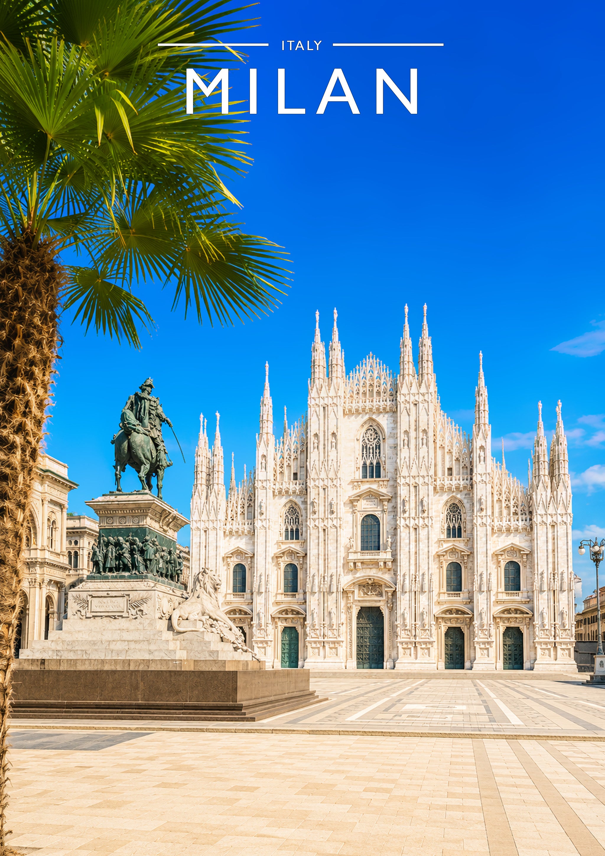 Milan Travel Poster - A4 travel poster print