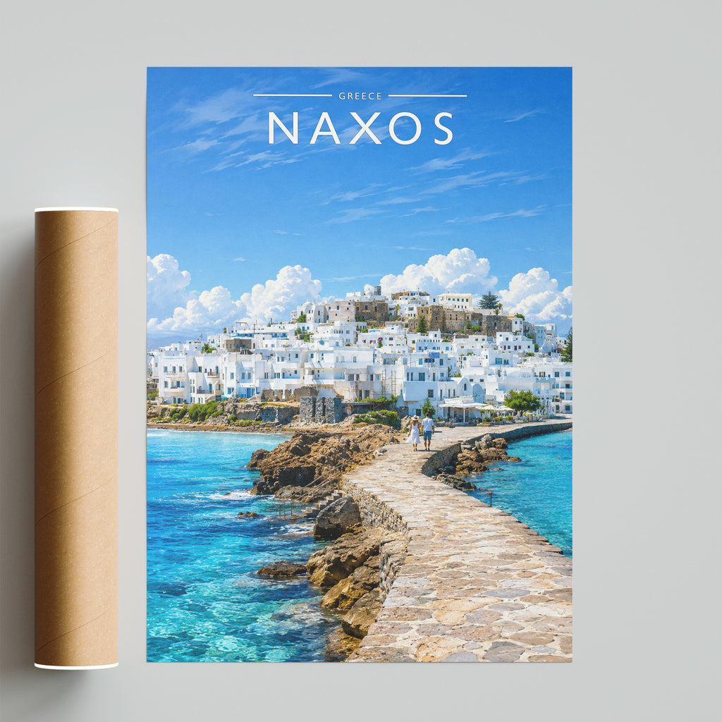 Naxos Travel Poster - fine art print with shipping tube