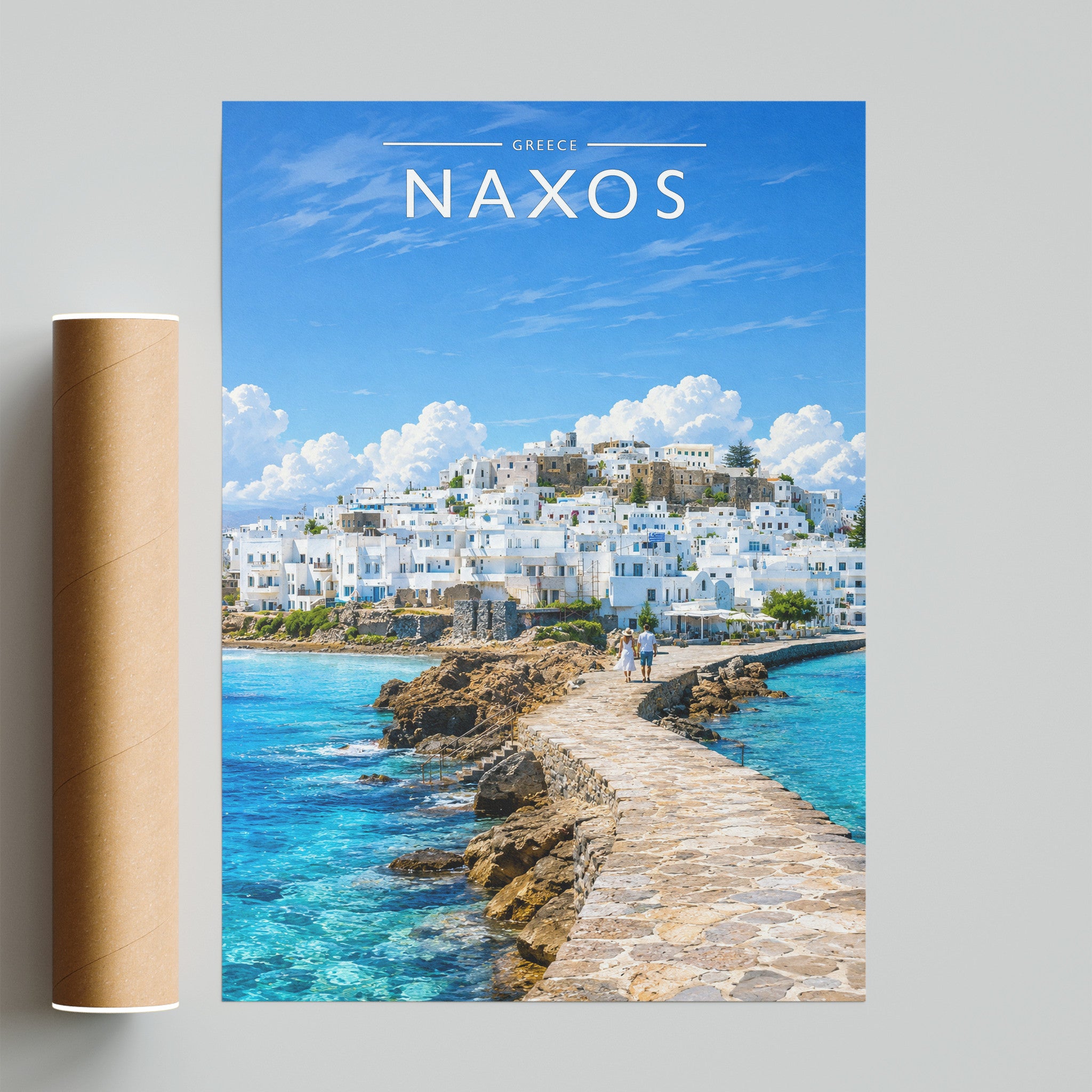 Naxos Travel Poster - fine art print with shipping tube
