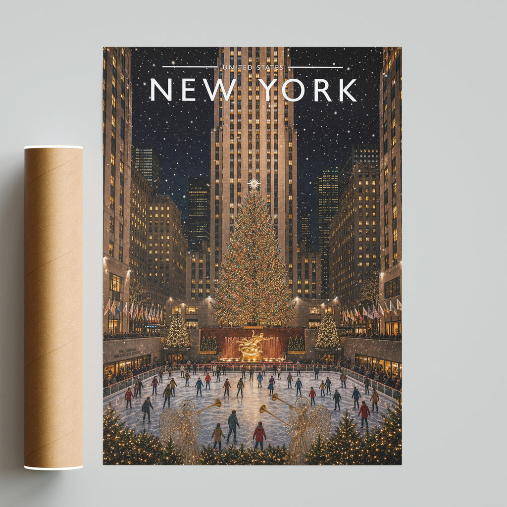 New York #6 Travel Poster - fine art print with shipping tube