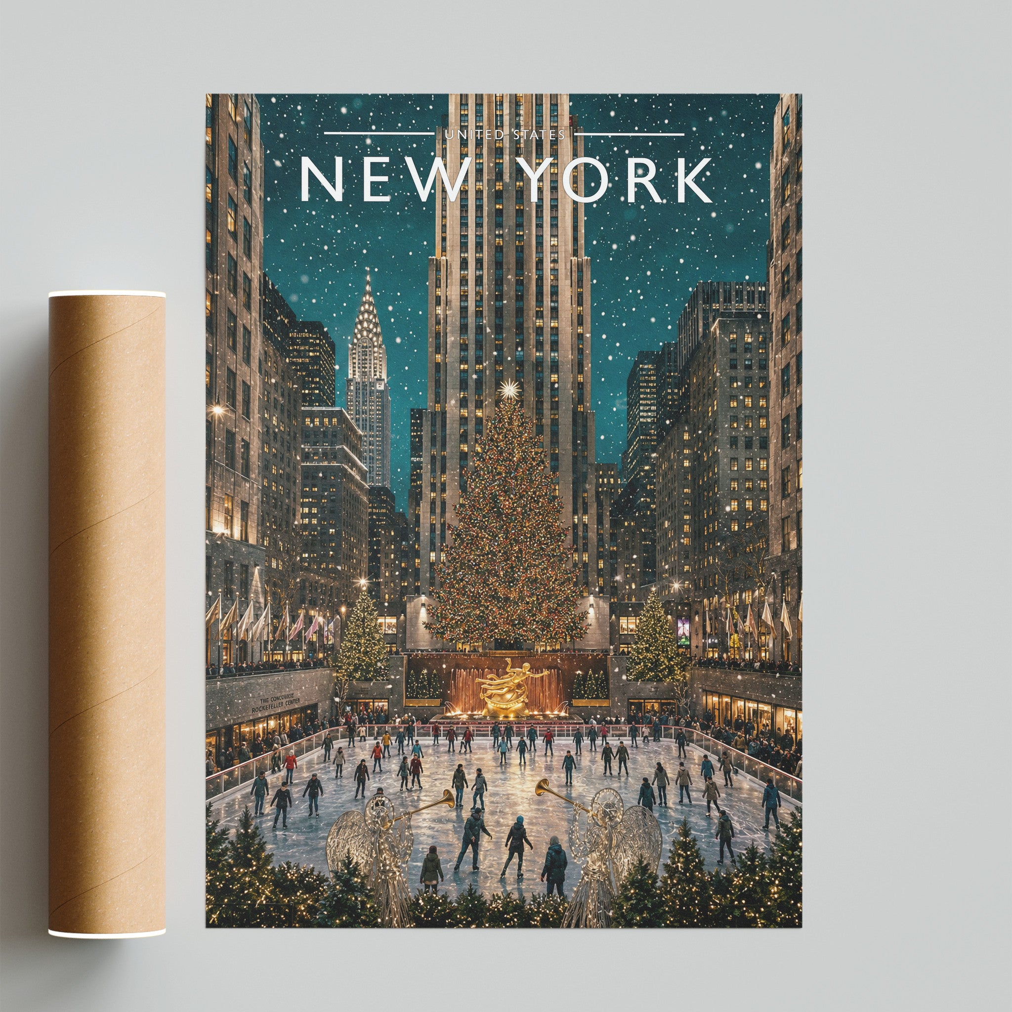 New York #7 Travel Poster - fine art print with shipping tube