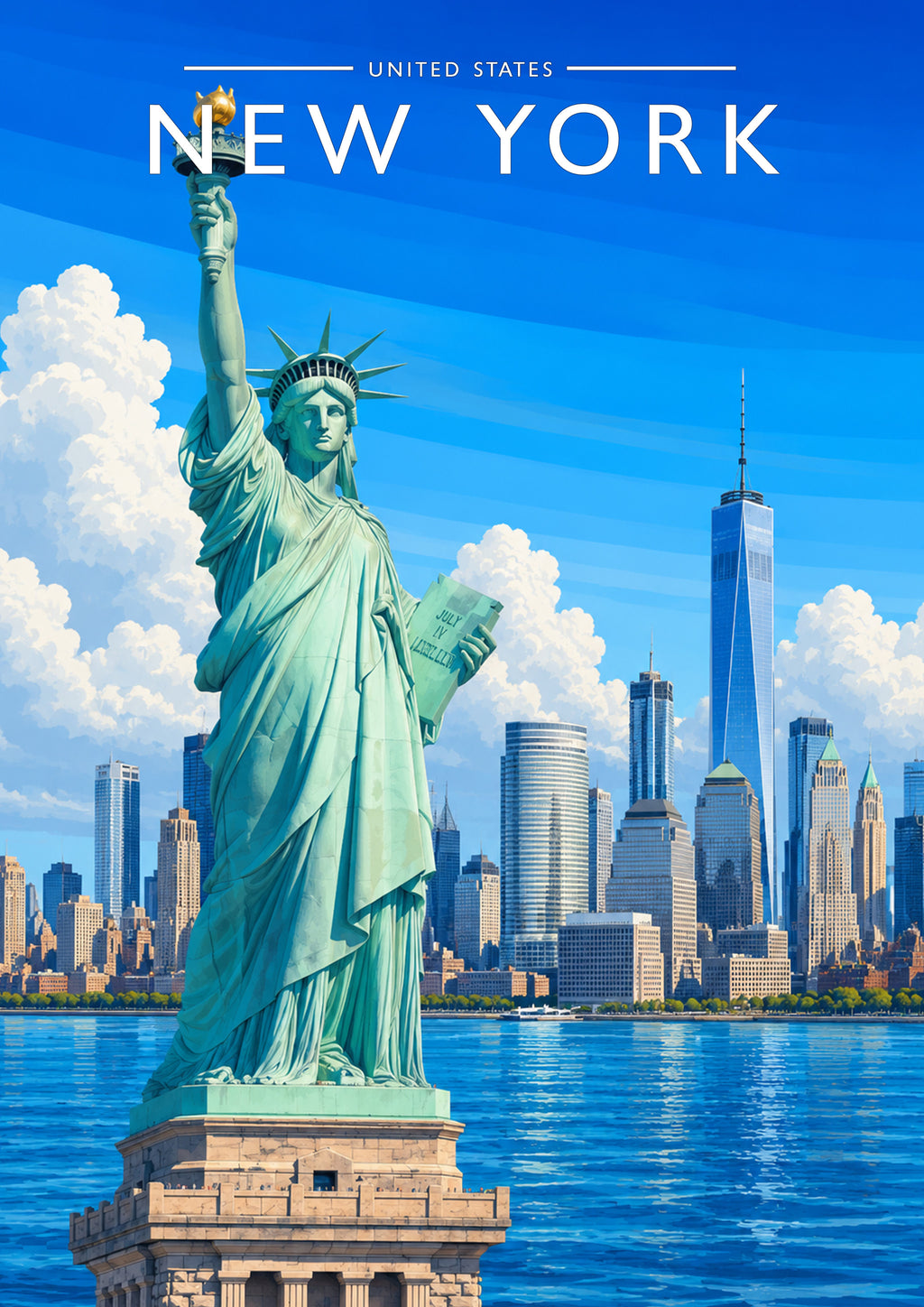 New York #8 Travel Poster - A4 travel poster print
