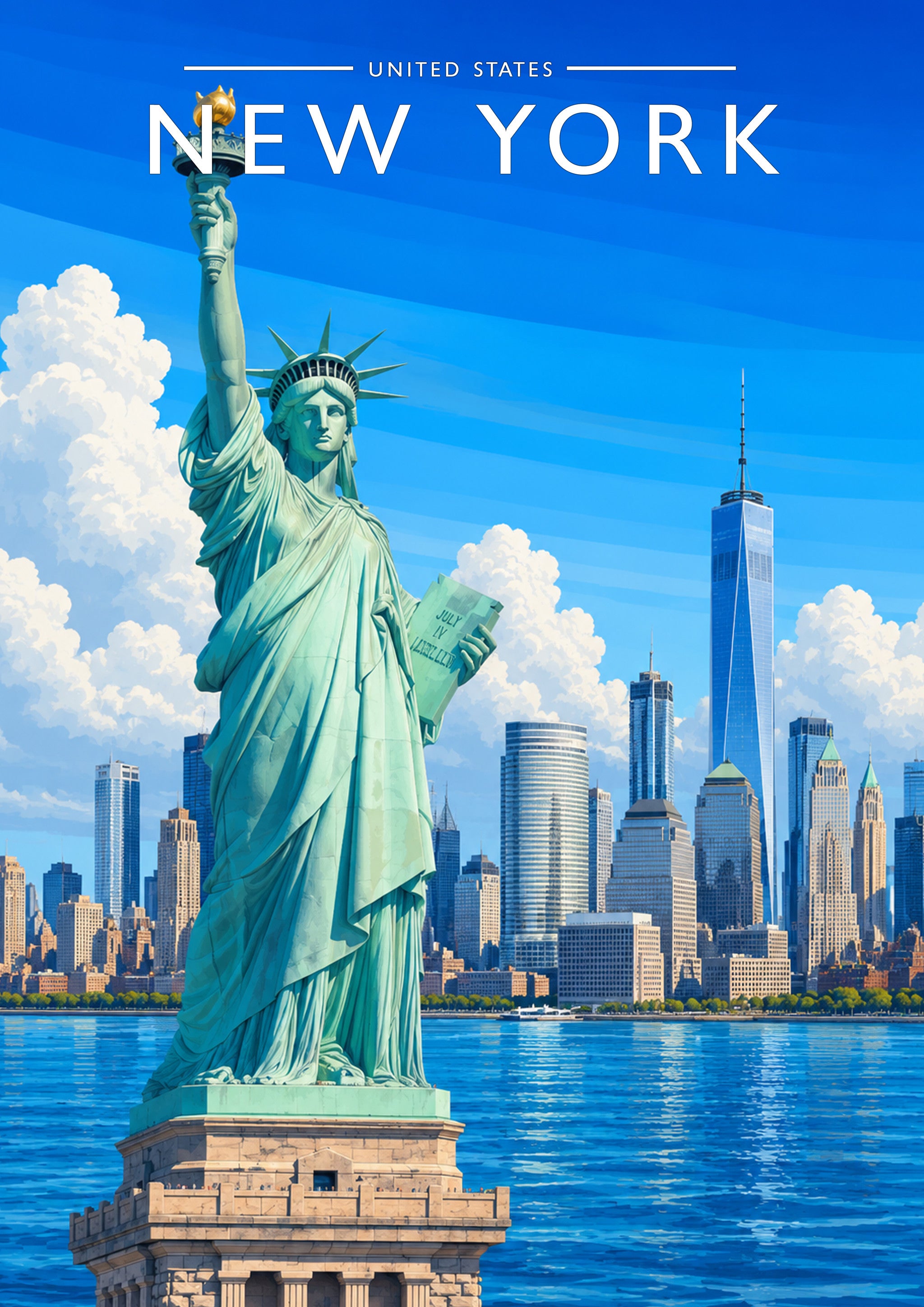 New York #8 Travel Poster - A4 travel poster print