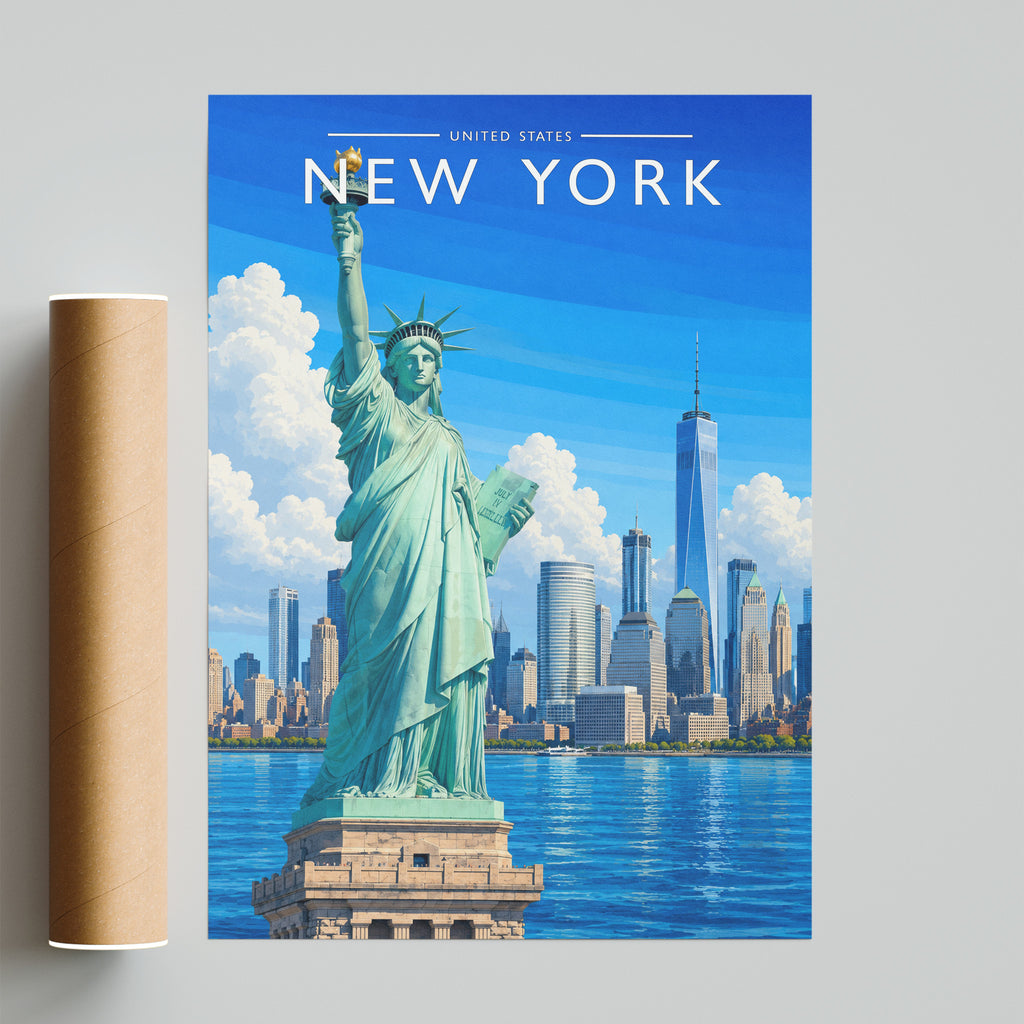 New York #8 Travel Poster - fine art print with shipping tube