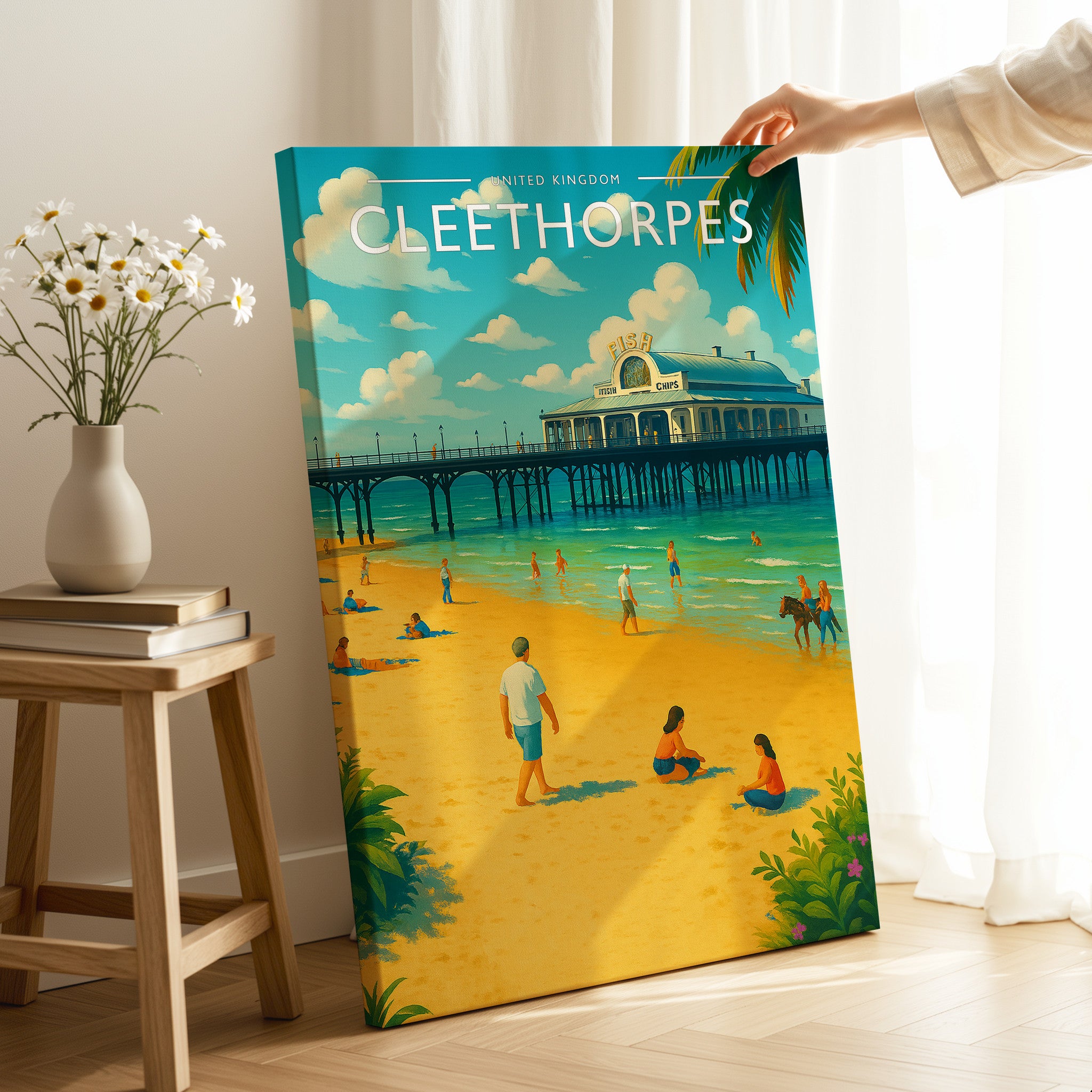 Cleethorpes Travel Poster as a gallery-wrapped canvas