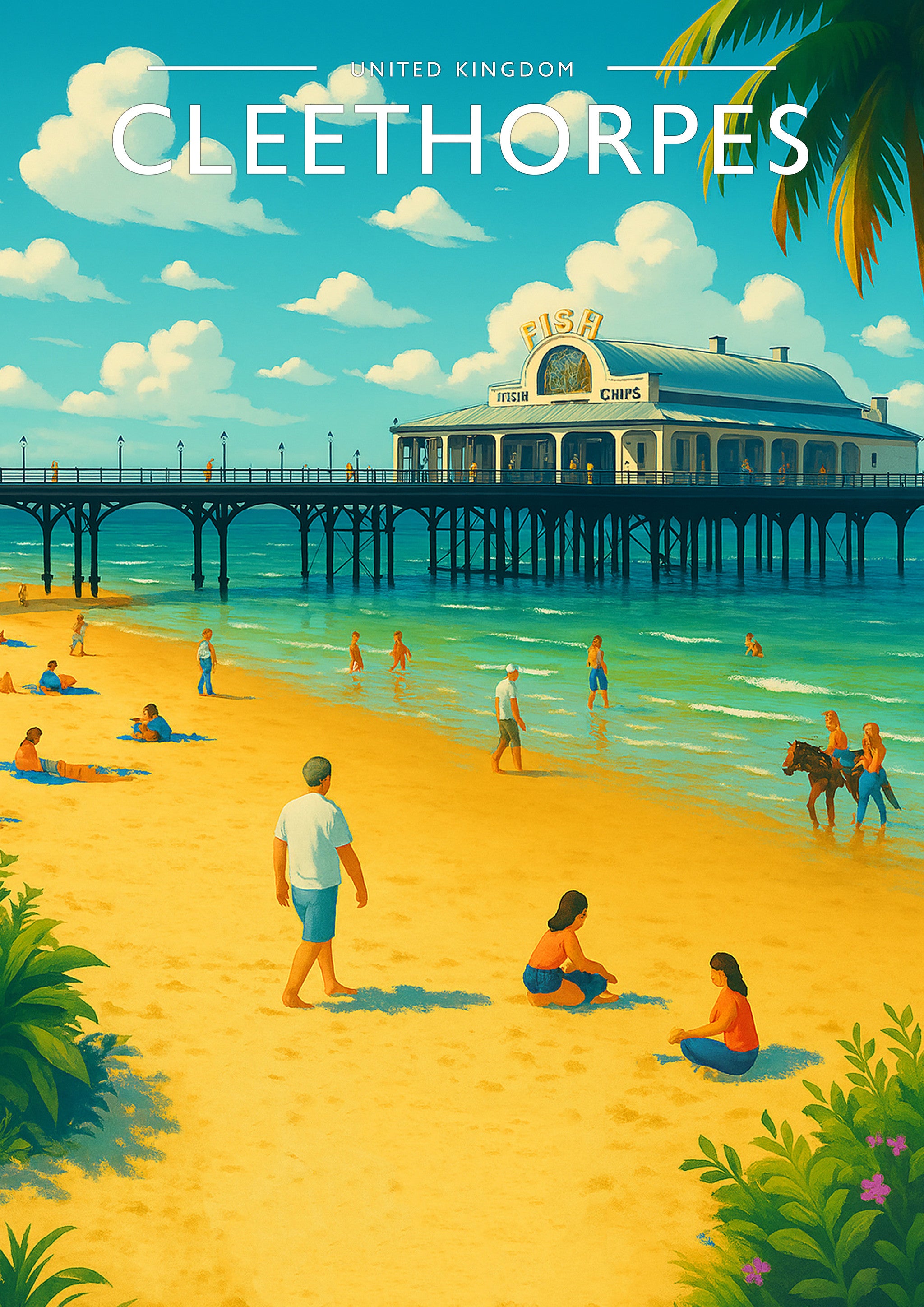 Cleethorpes Travel Poster - A4 travel poster print