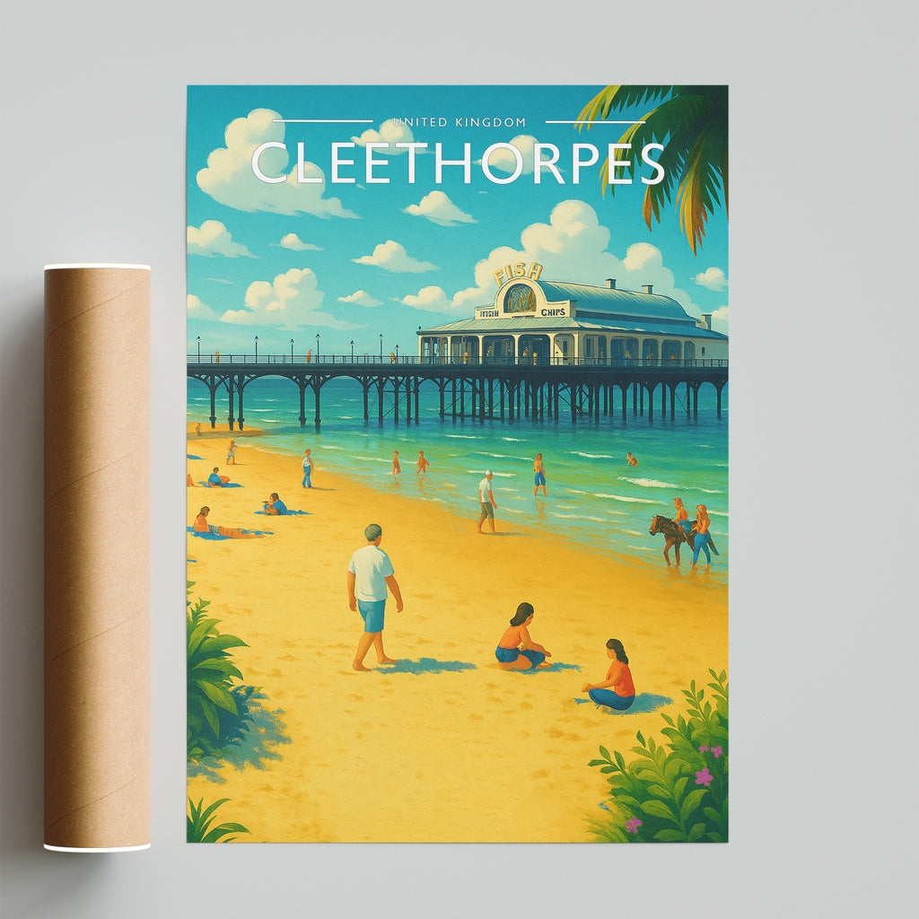 Cleethorpes Travel Poster - fine art print with shipping tube