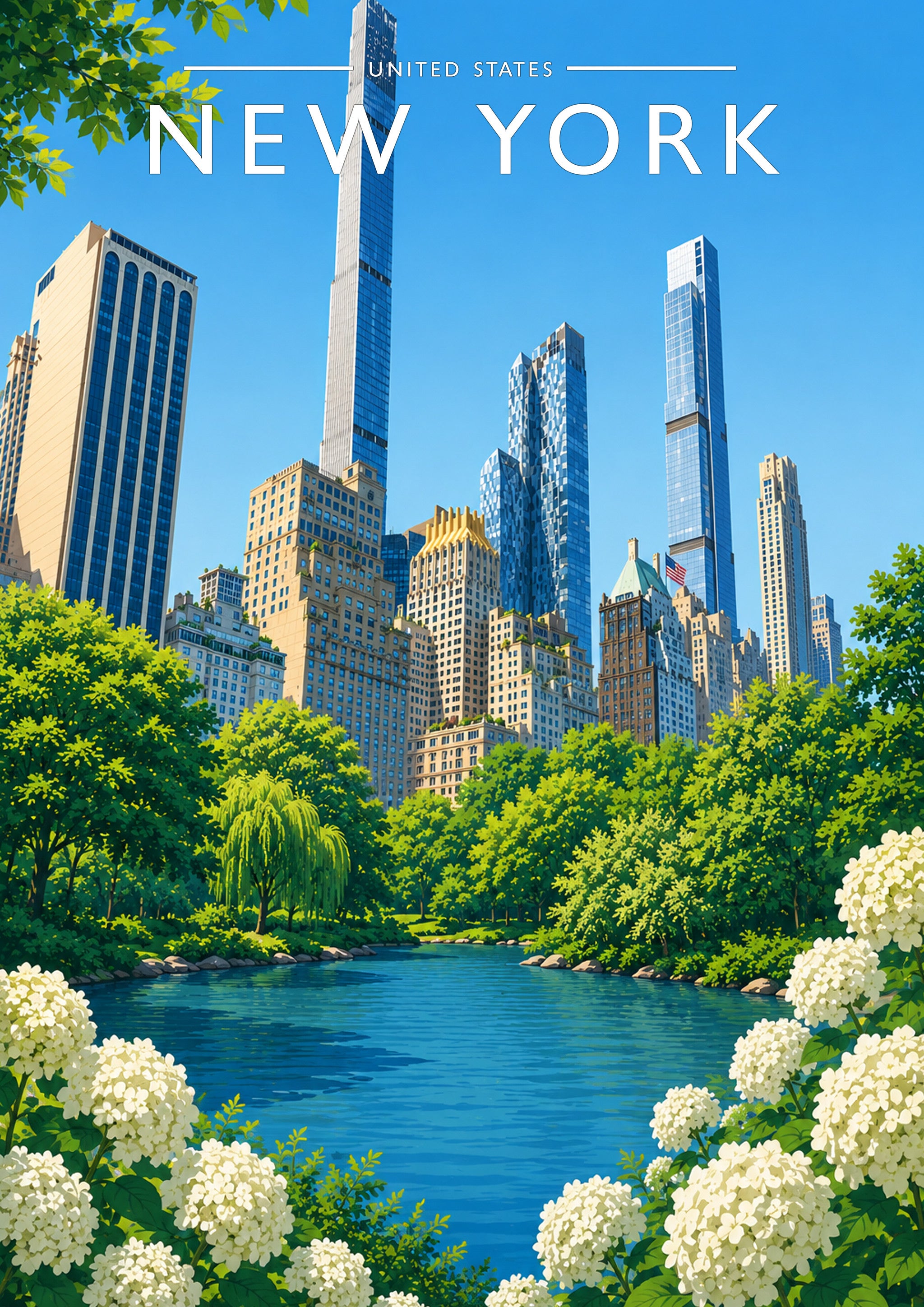 New York #9 Travel Poster - A4 travel poster print