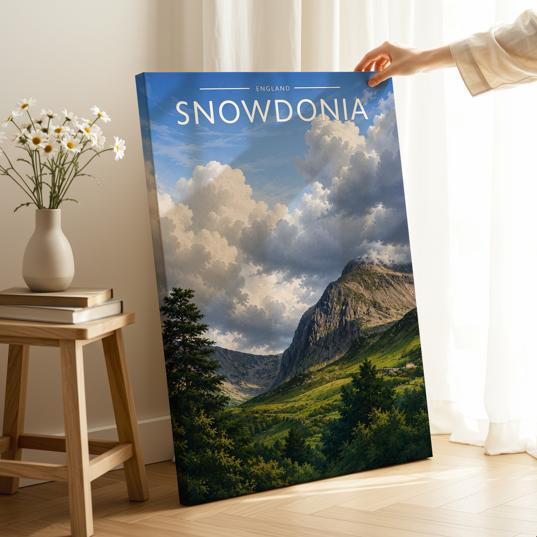 Snowdonia Travel Poster as a gallery-wrapped canvas