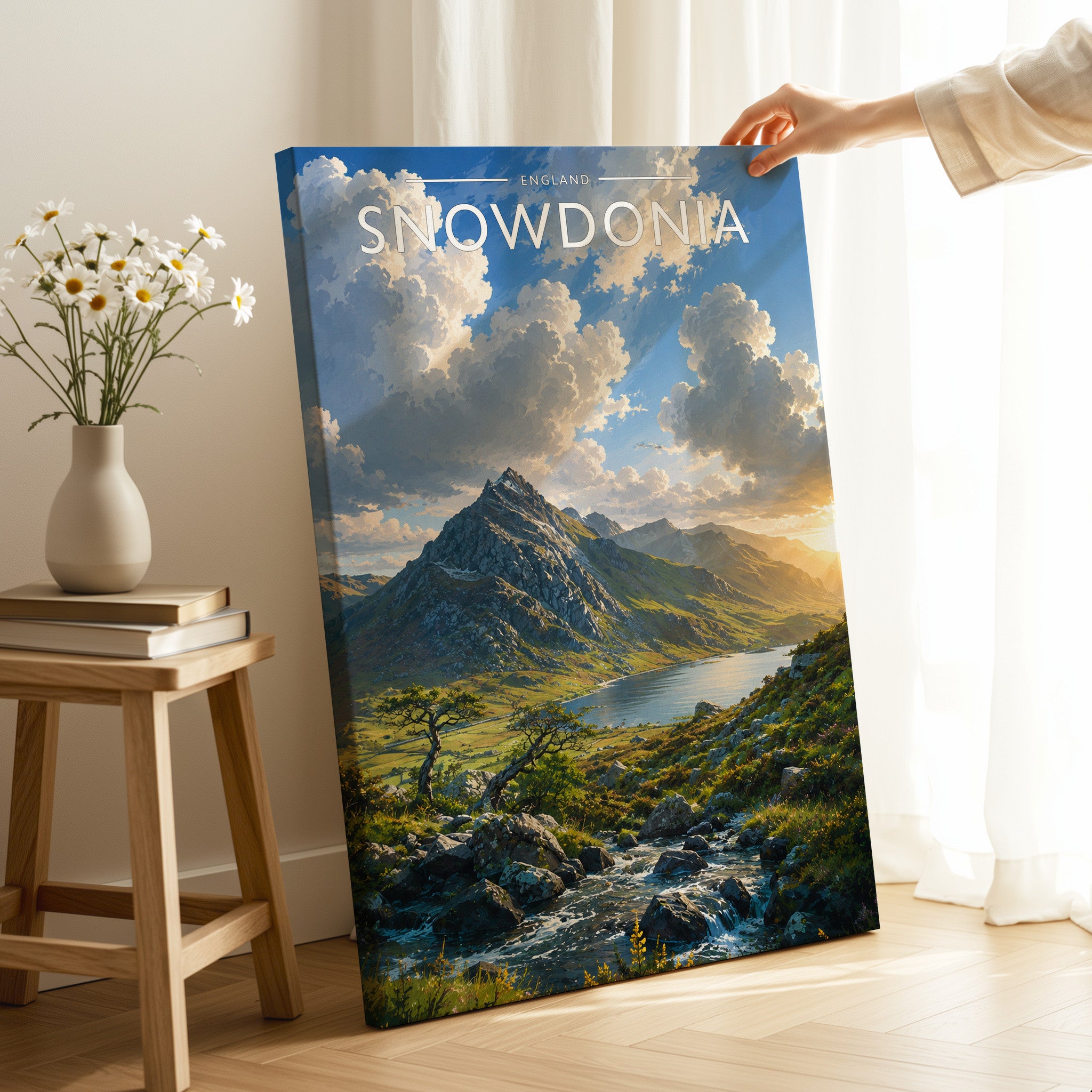Snowdonia #2 Travel Poster as a gallery-wrapped canvas