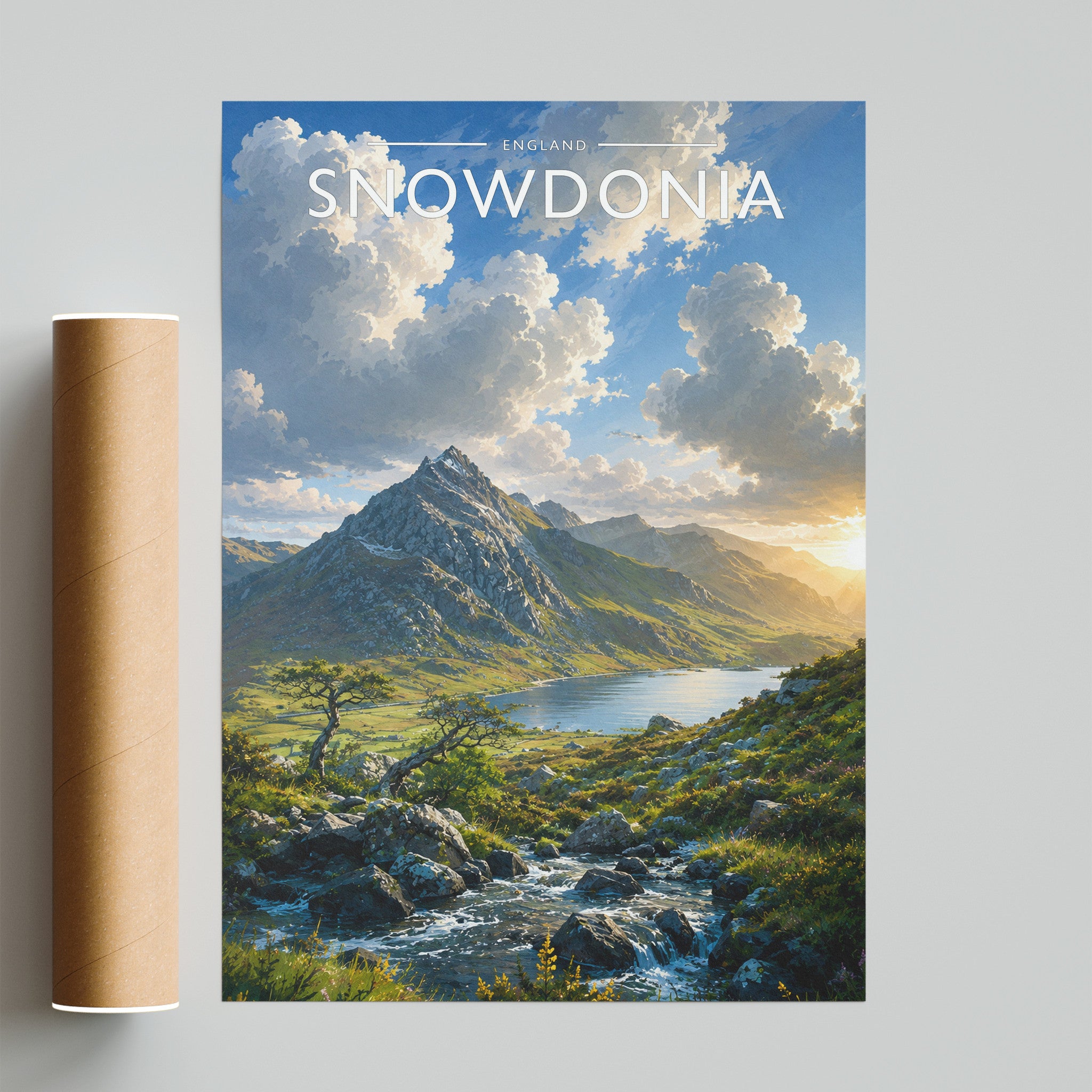 Snowdonia #2 Travel Poster - fine art print with shipping tube