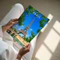 Paris #2 Travel Poster - A4 print held in hand