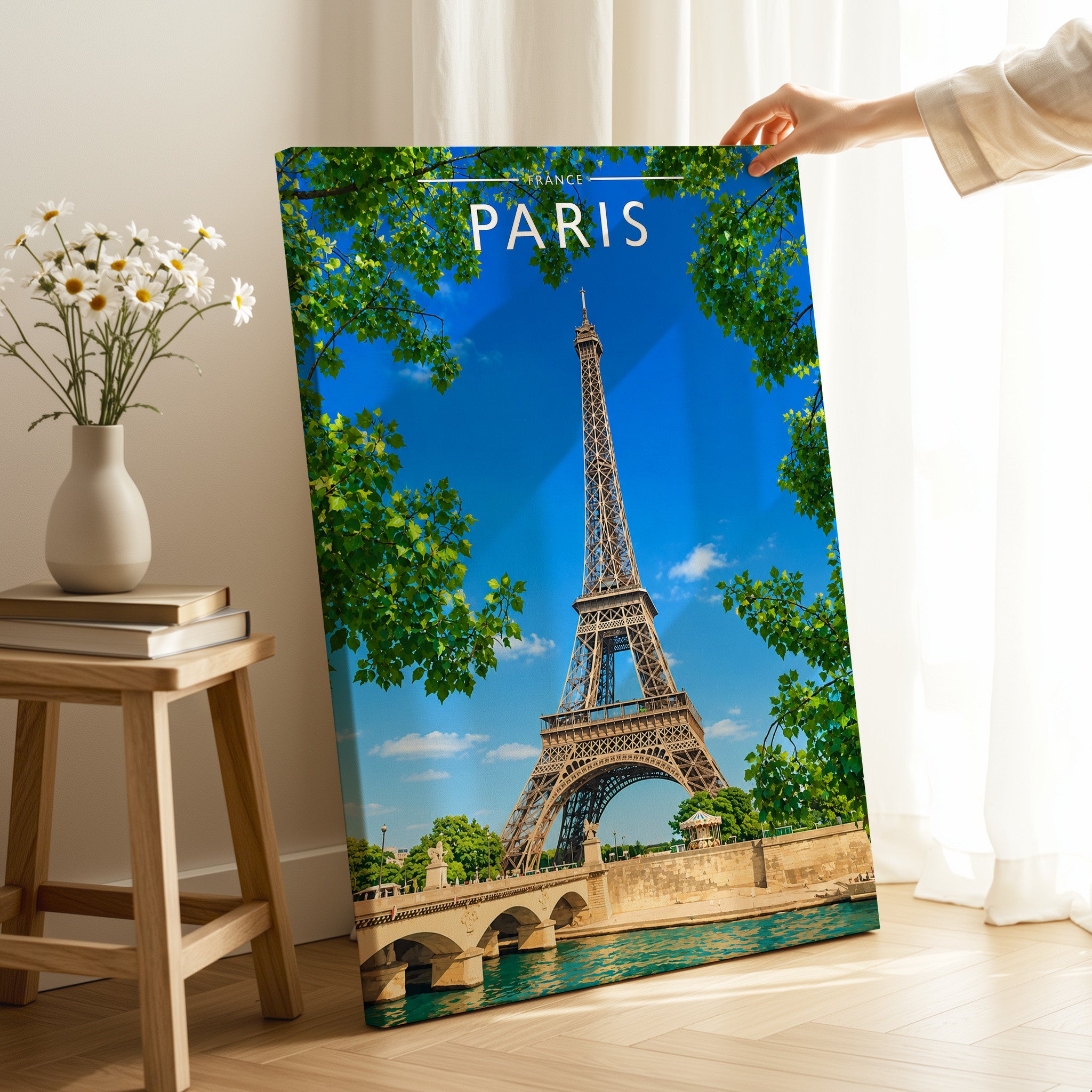 Paris #2 Travel Poster as a gallery-wrapped canvas